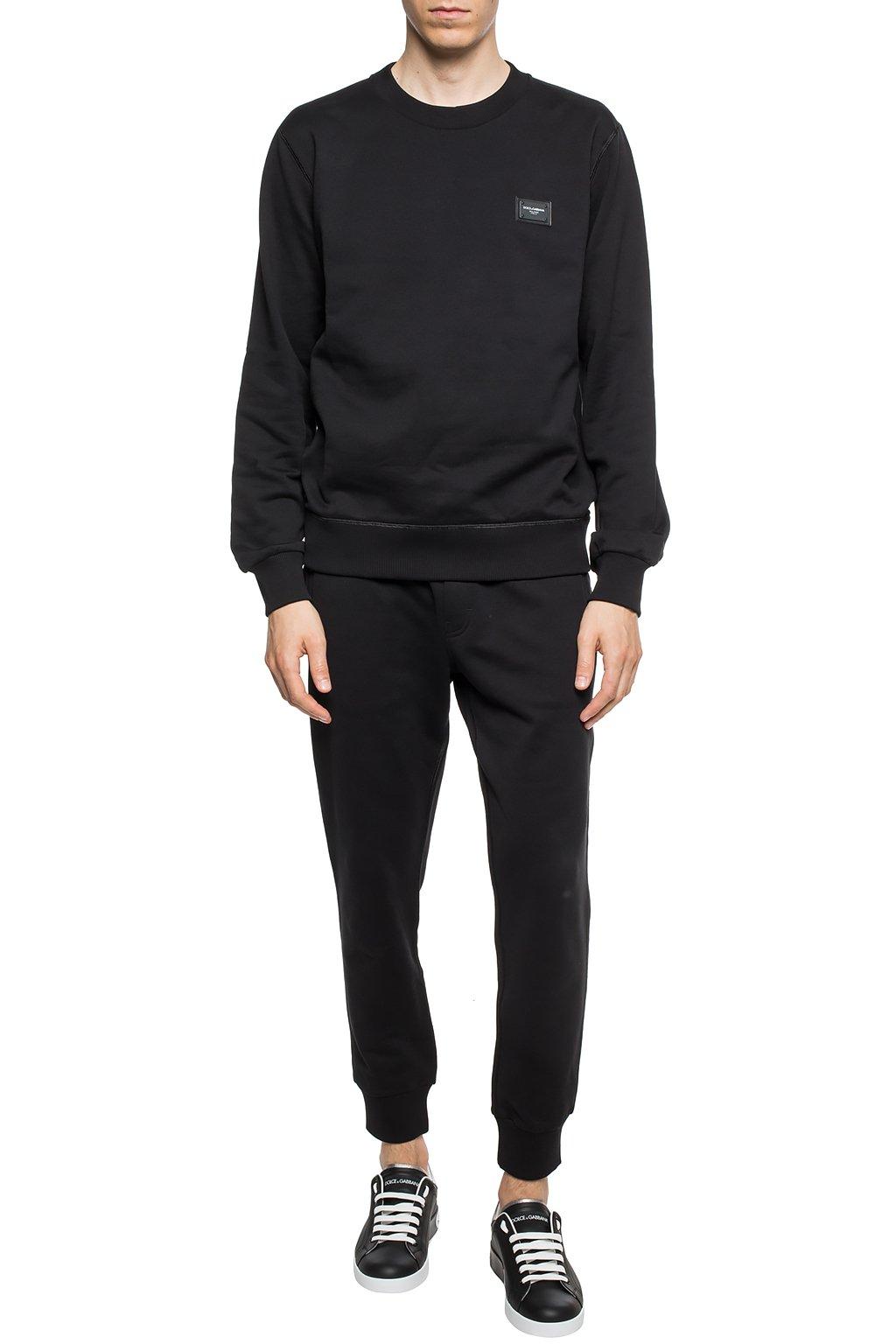 Dolce & Gabbana Branded Sweatpants in Black for Men - Lyst