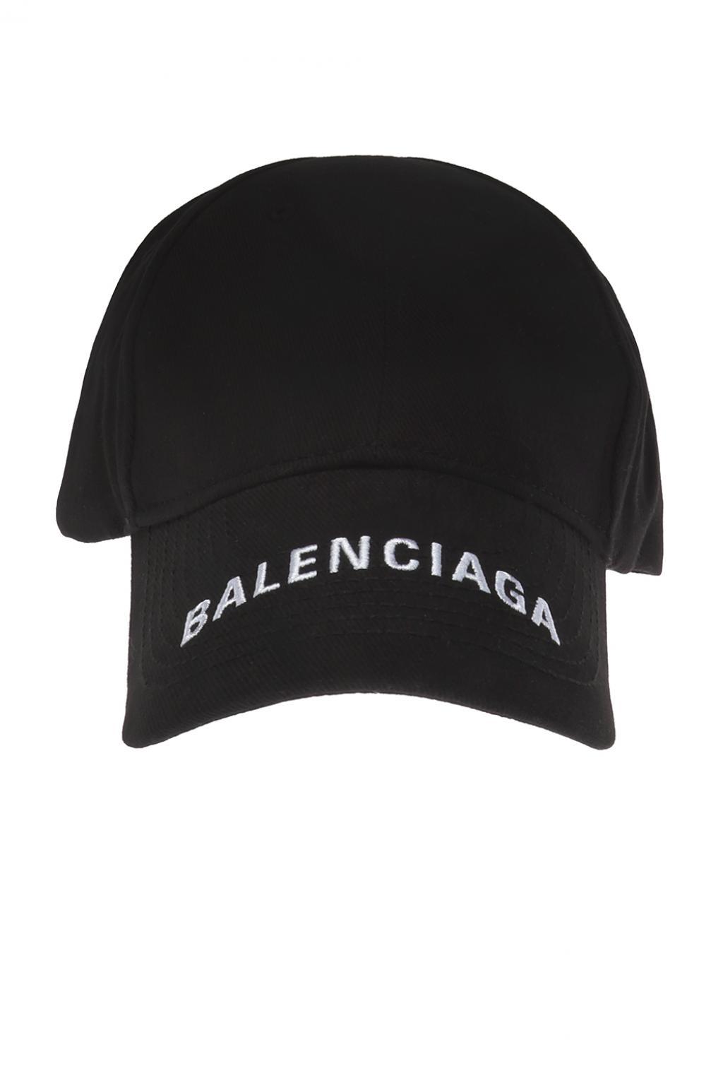 Balenciaga Logo Baseball Cap in Black for Men - Lyst