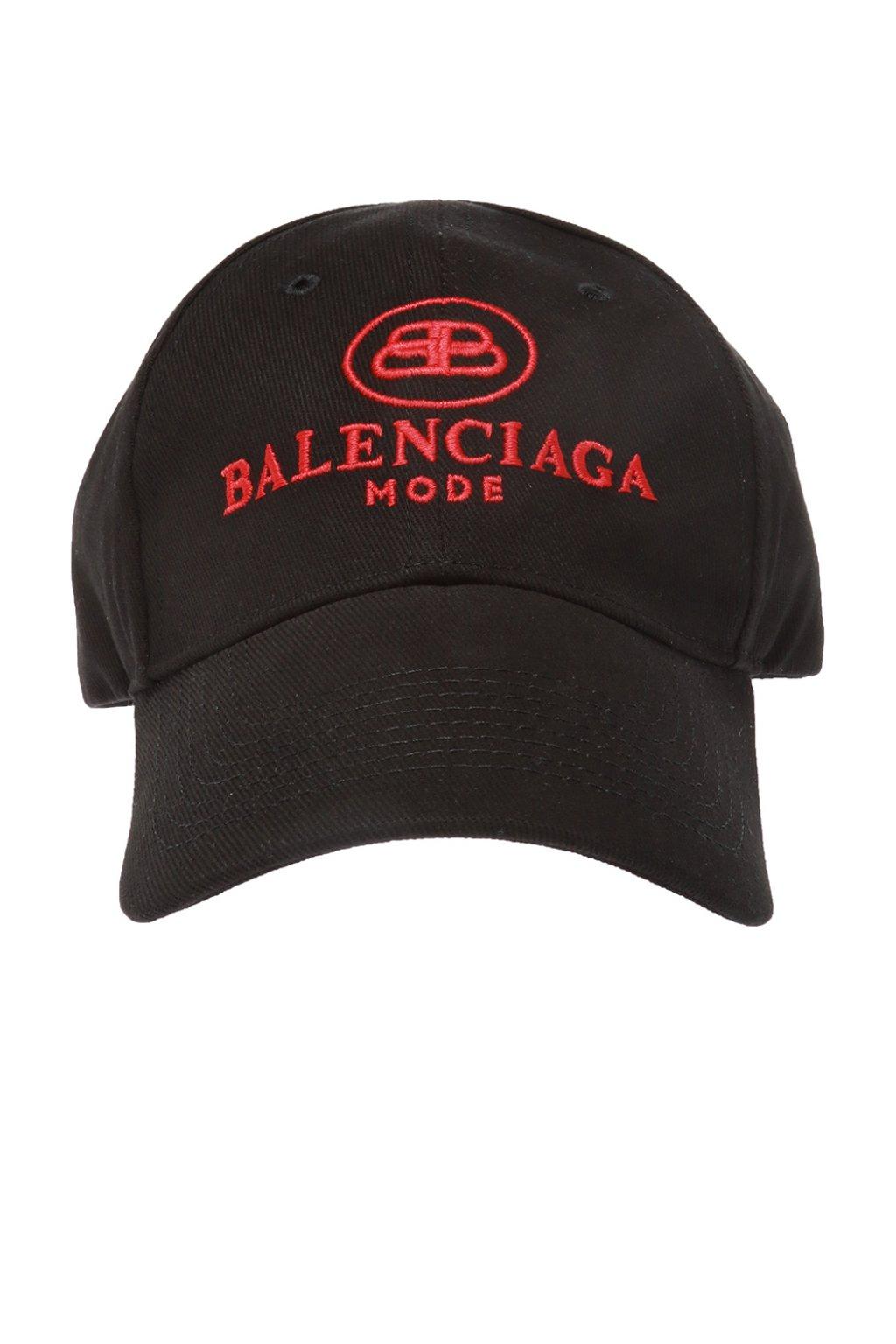 Balenciaga Logo Embroidered Baseball Cap In Black For Men Lyst 4121