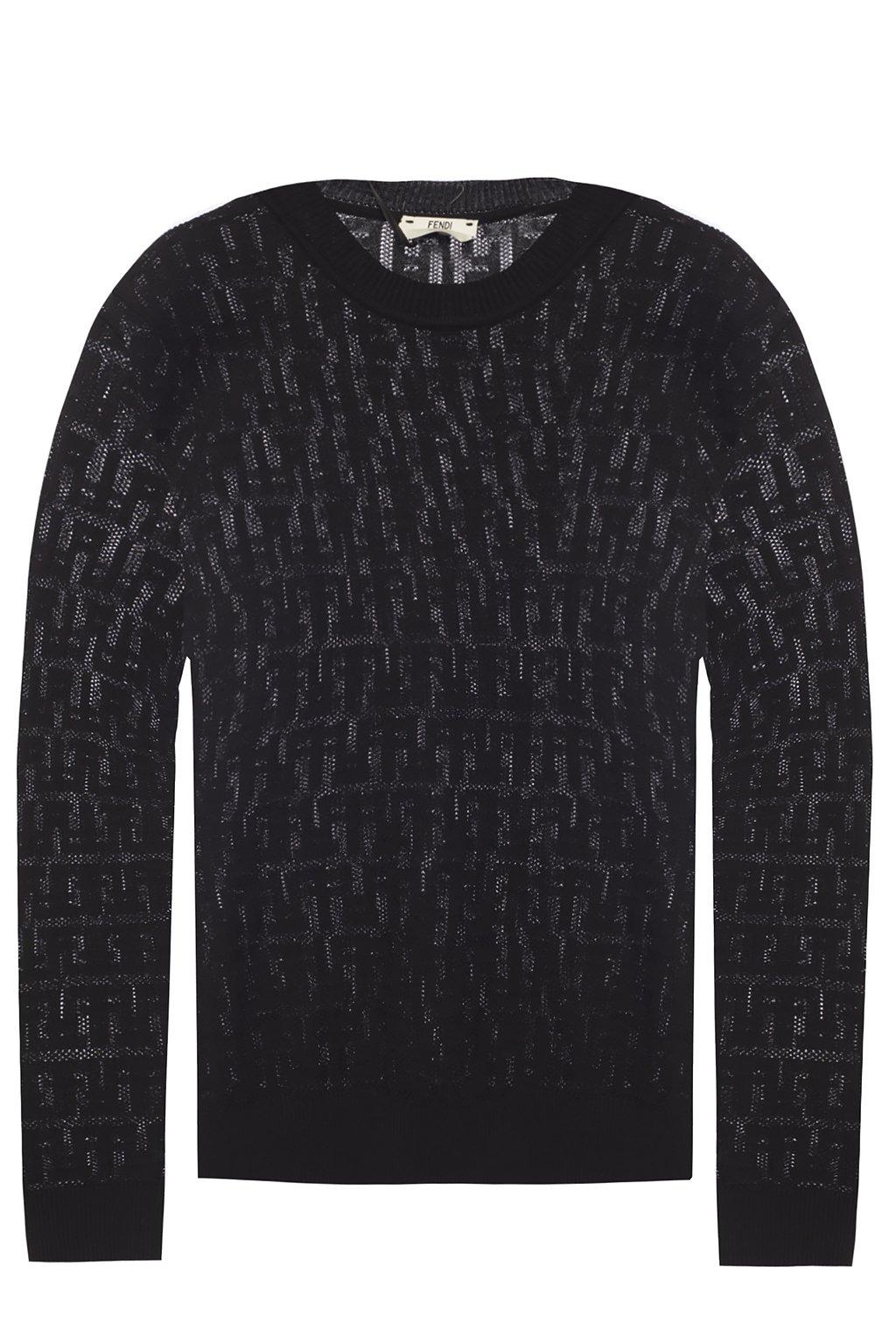 Fendi Ff Motif Sweater in Black - Lyst