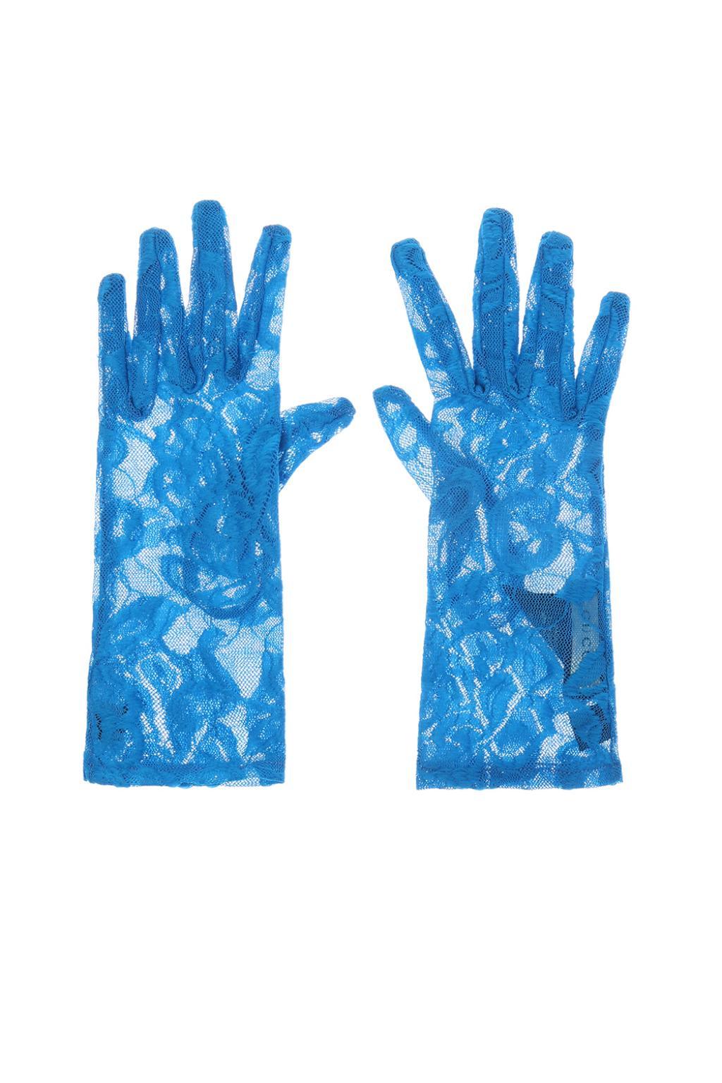 Gucci Lace Gloves in Blue Red (Blue) Lyst