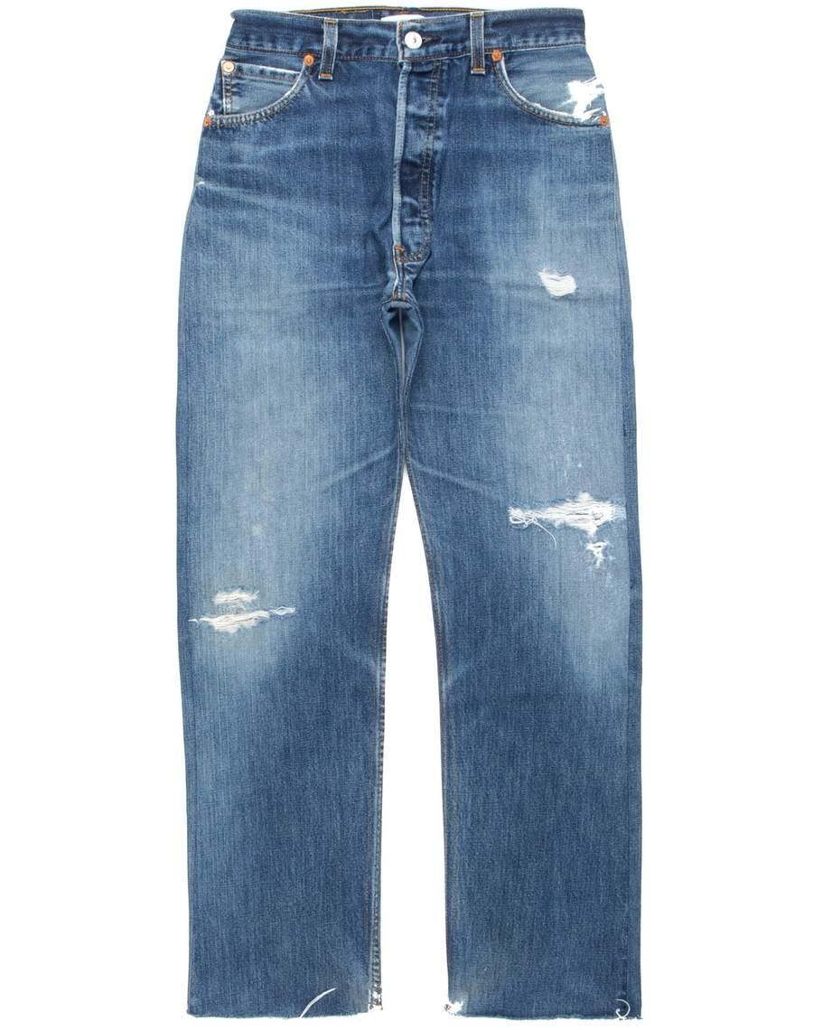 RE/DONE Levis High Rise Stove Pipe Jeans in Blue - Lyst