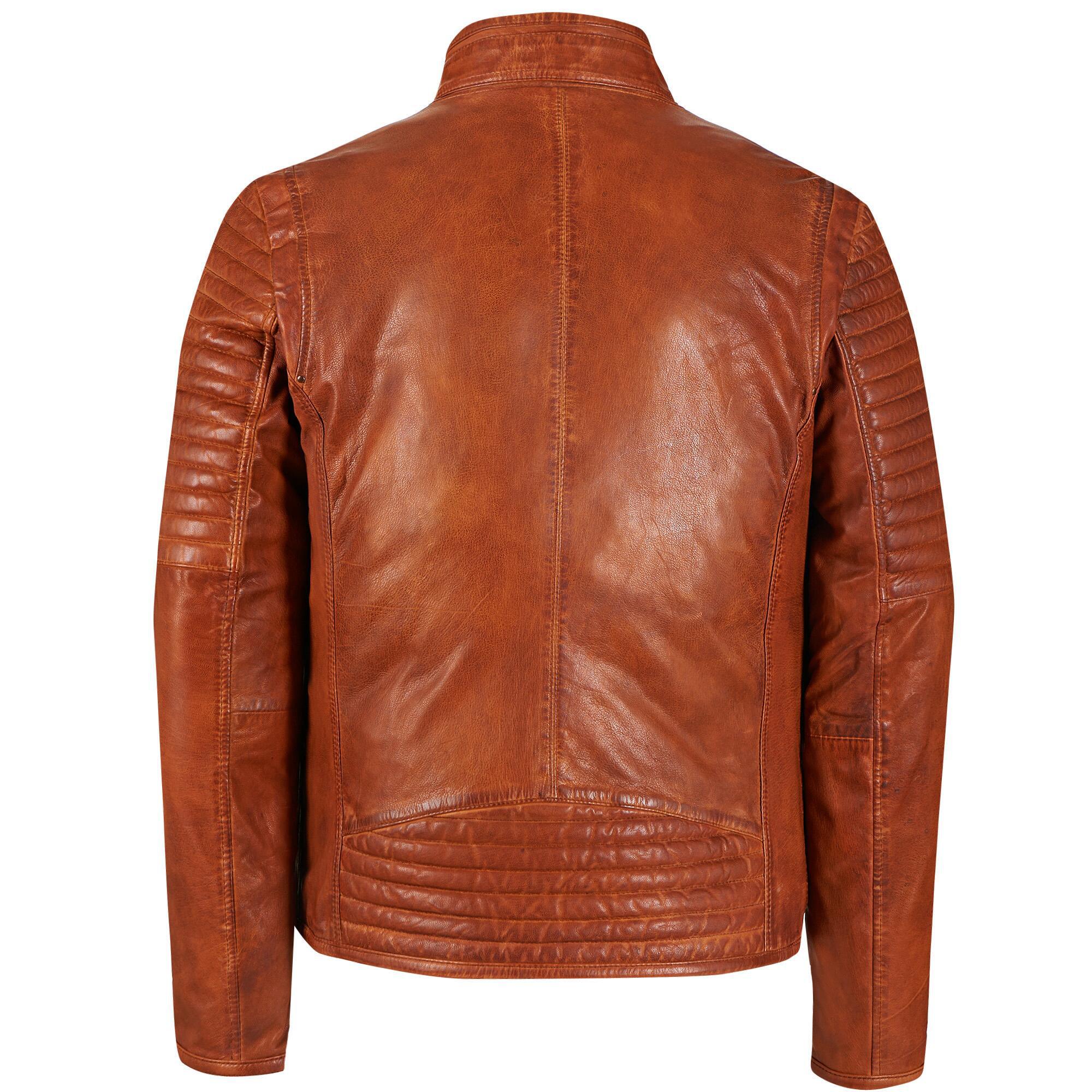 Wilsons Leather Black Rivet Moto Jacket W Quilted Sleeves View Fullscreen