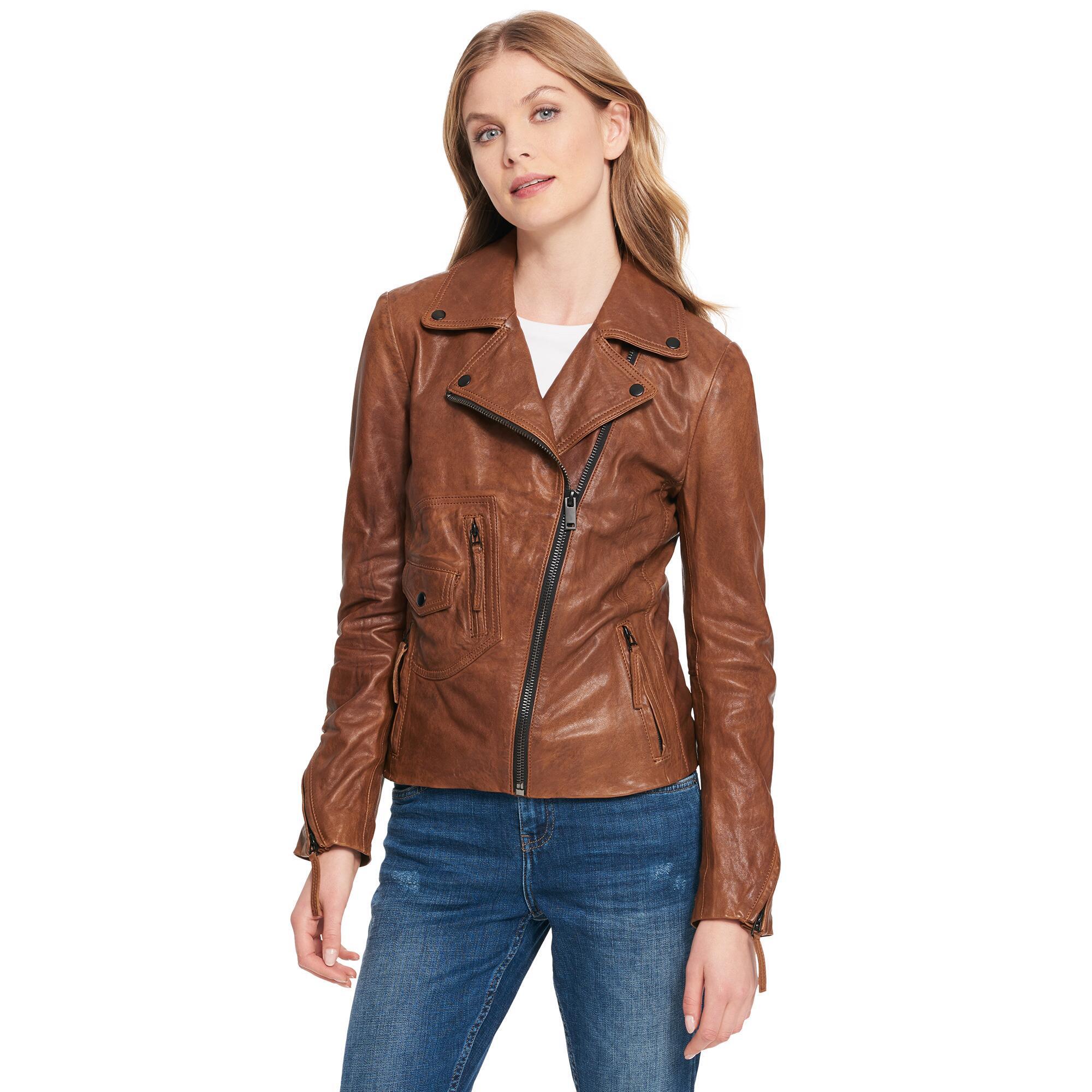 Lyst Wilsons Leather Black Rivet Asymmetrical Lamb Moto Jacket W Wilsons Leather Women S Brown Black Rivet Asymmetrical Lamb Moto Jacket W Shirt Collar