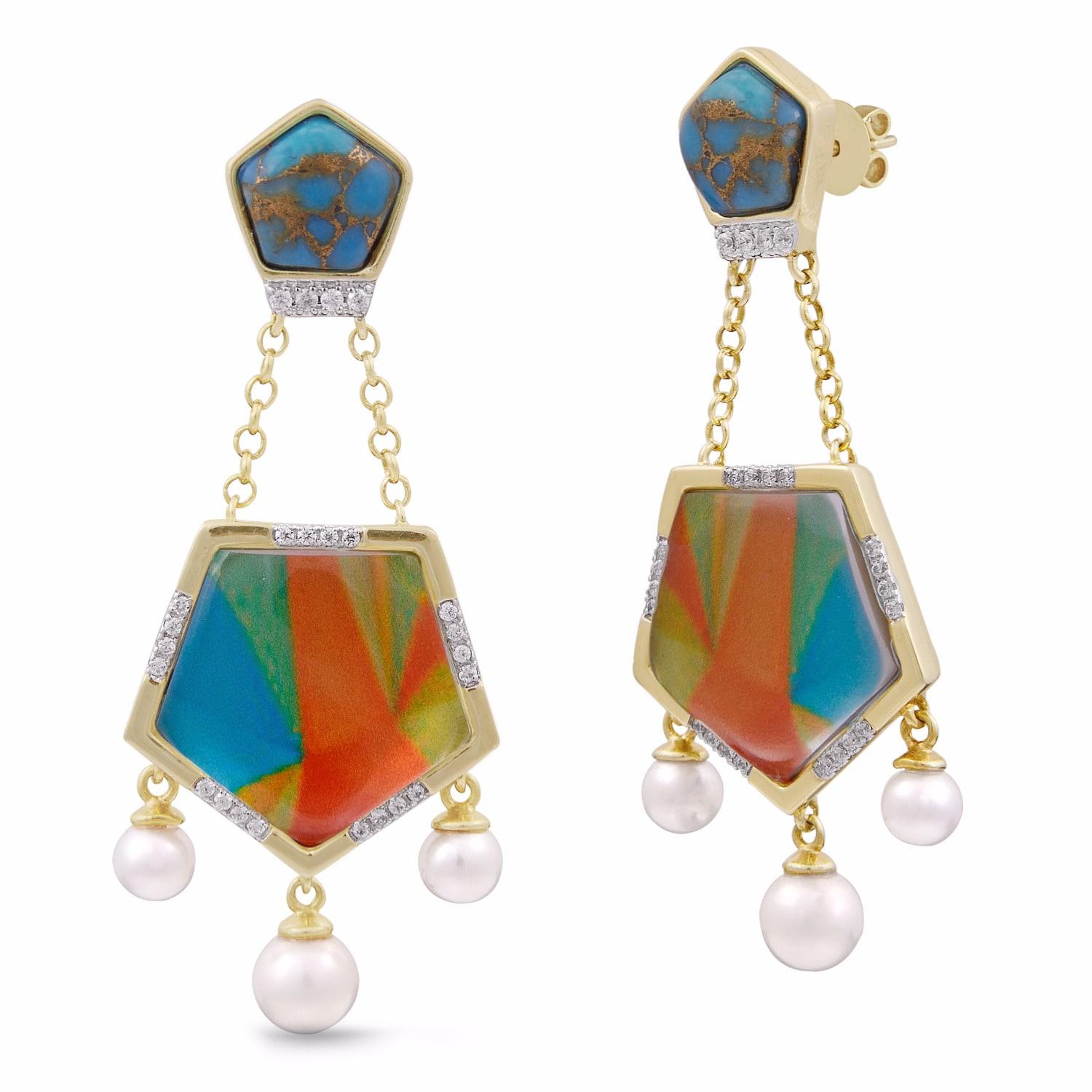 Lmj Wild Free Earrings In Blue Save 6 5753424657534225 Lyst View Fullscreen