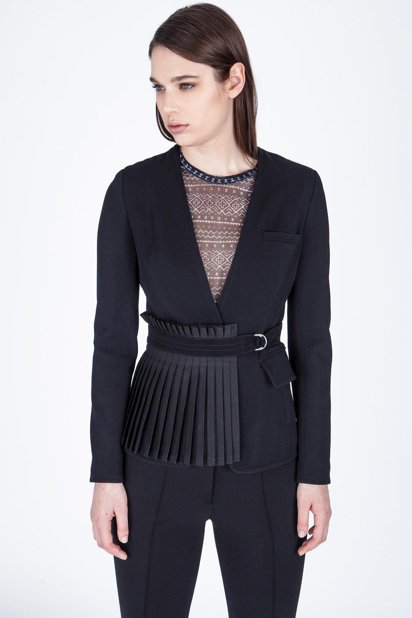 Women S Yigal Azrouël Jackets From 205 Lyst Yigal Azrouël Belted Pleated Blazer Lyst