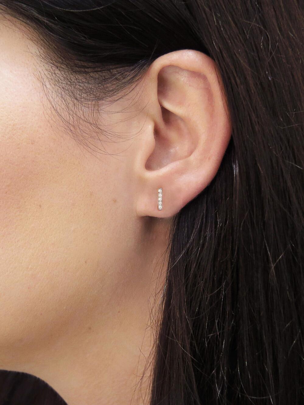 Lyst Jennifer Meyer Diamond Bar Stud Earrings Jennifer Meyer Multicolor Diamond Bar Stud Earrings Lyst View Fullscreen