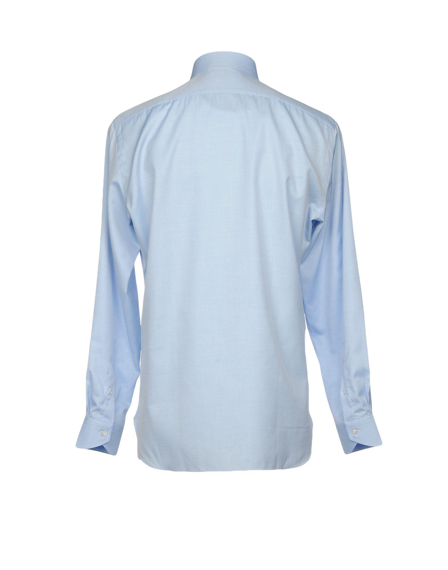 Vincenzo Di Ruggiero Cotton Shirt in Sky Blue (Blue) for Men - Lyst