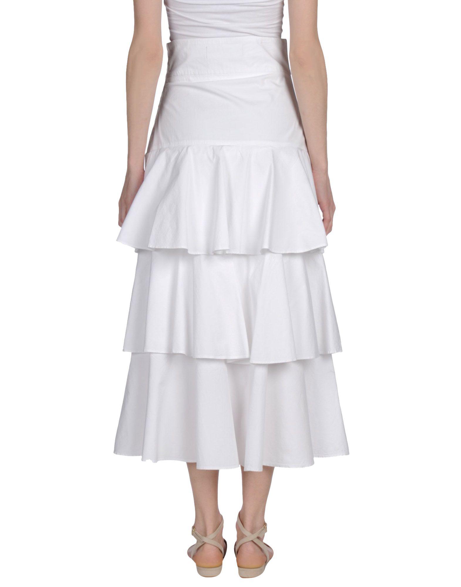Lyst - Department 5 Long Skirt in White