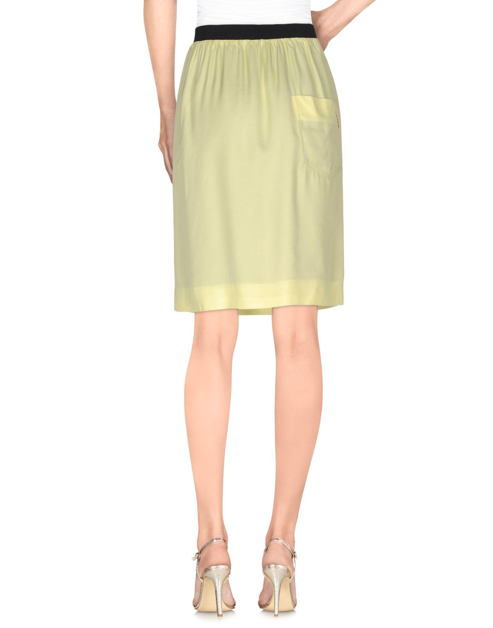 Golden Goose Deluxe Brand Knee Length Skirt in Yellow - Lyst