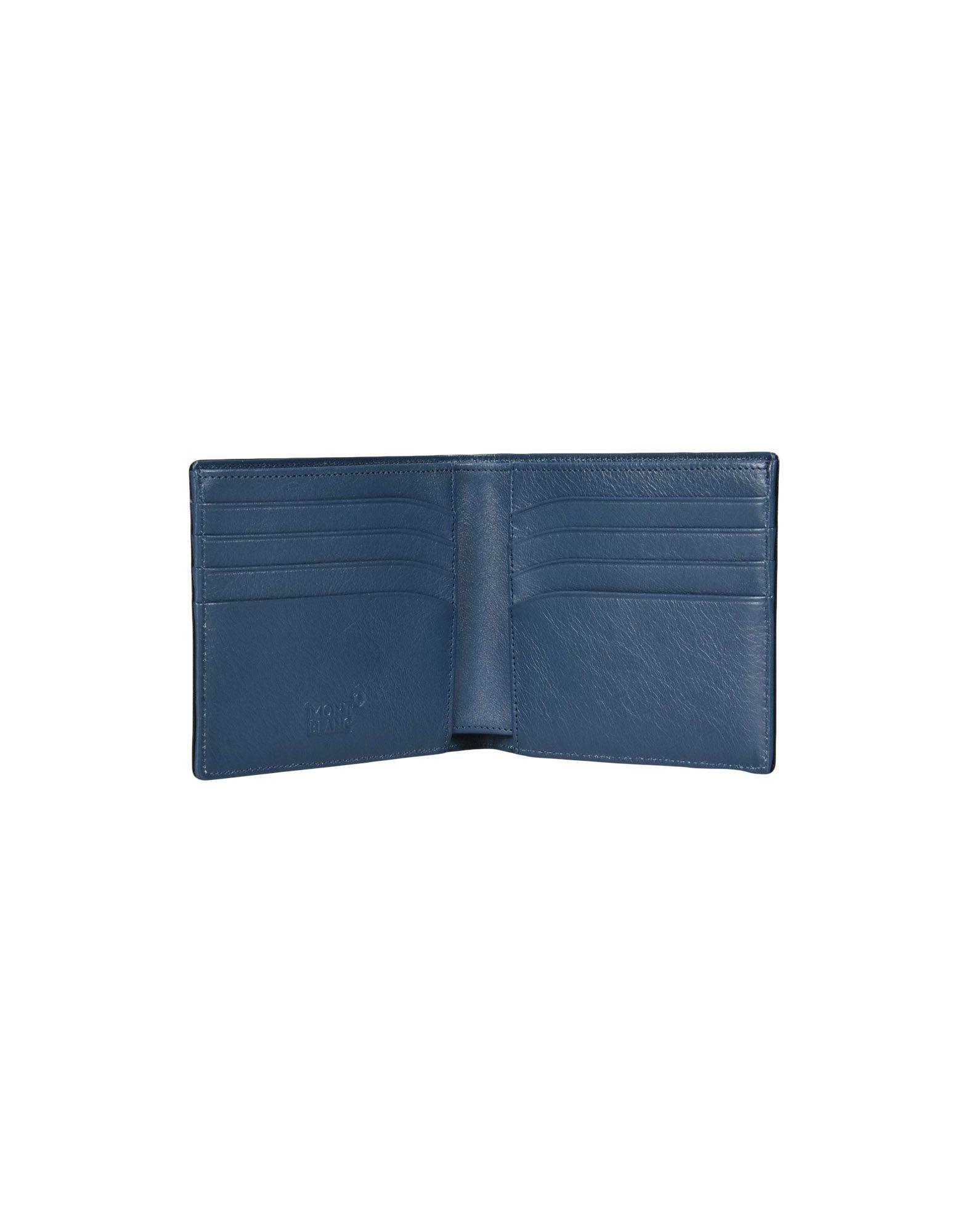 Montblanc Leather Wallet in Dark Blue (Blue) for Men - Lyst