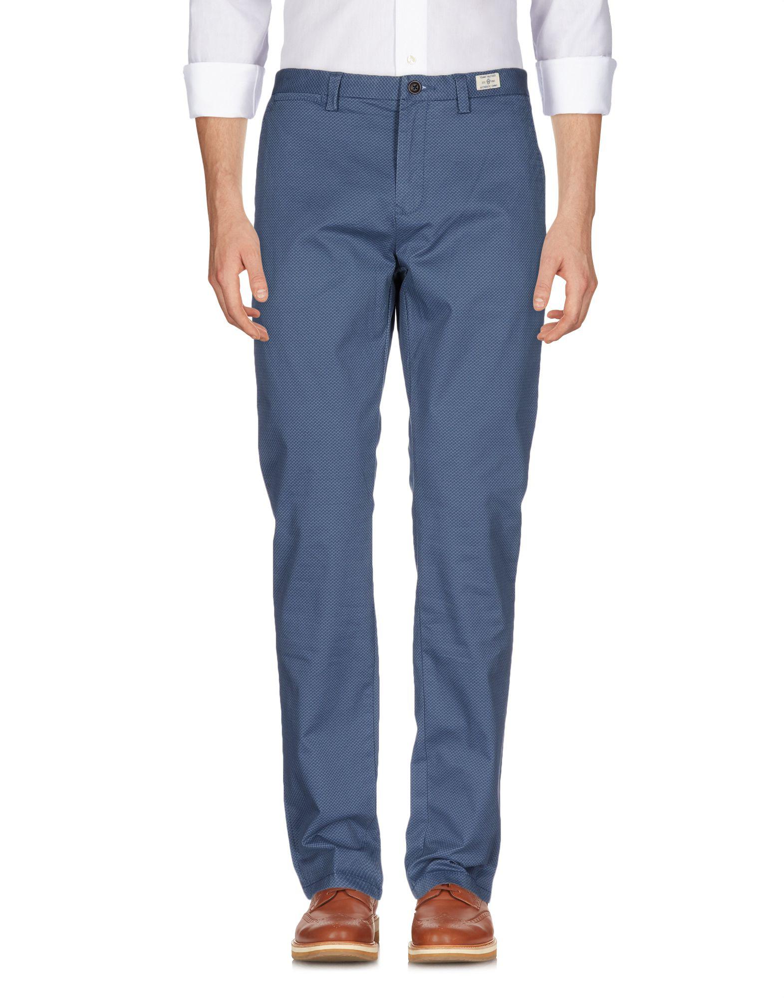 Tommy Hilfiger Cotton Casual Trouser in Slate Blue (Blue) for Men - Lyst