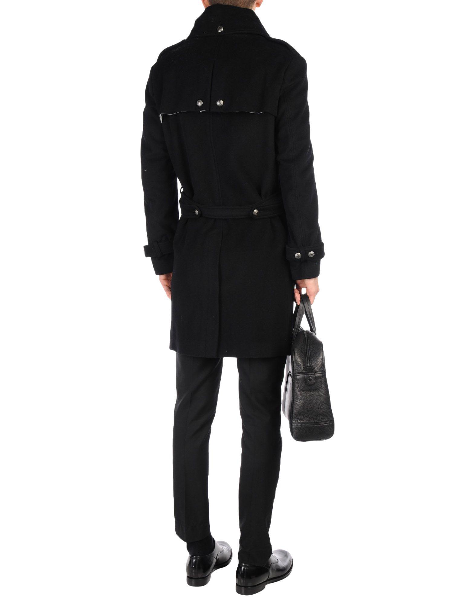Lyst Karl Lagerfeld Coat in Black for Men