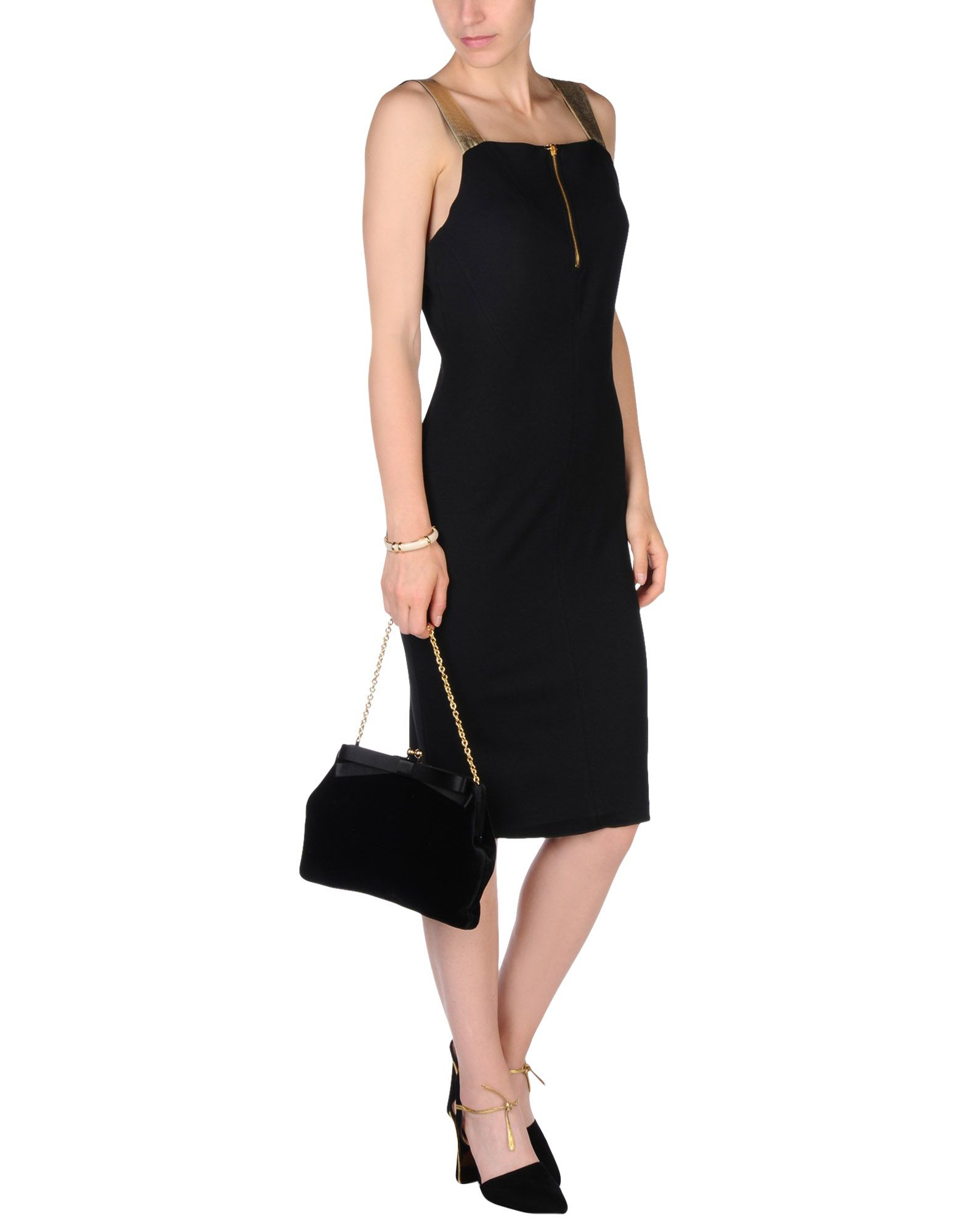 Lyst Versace Short Dress in Black