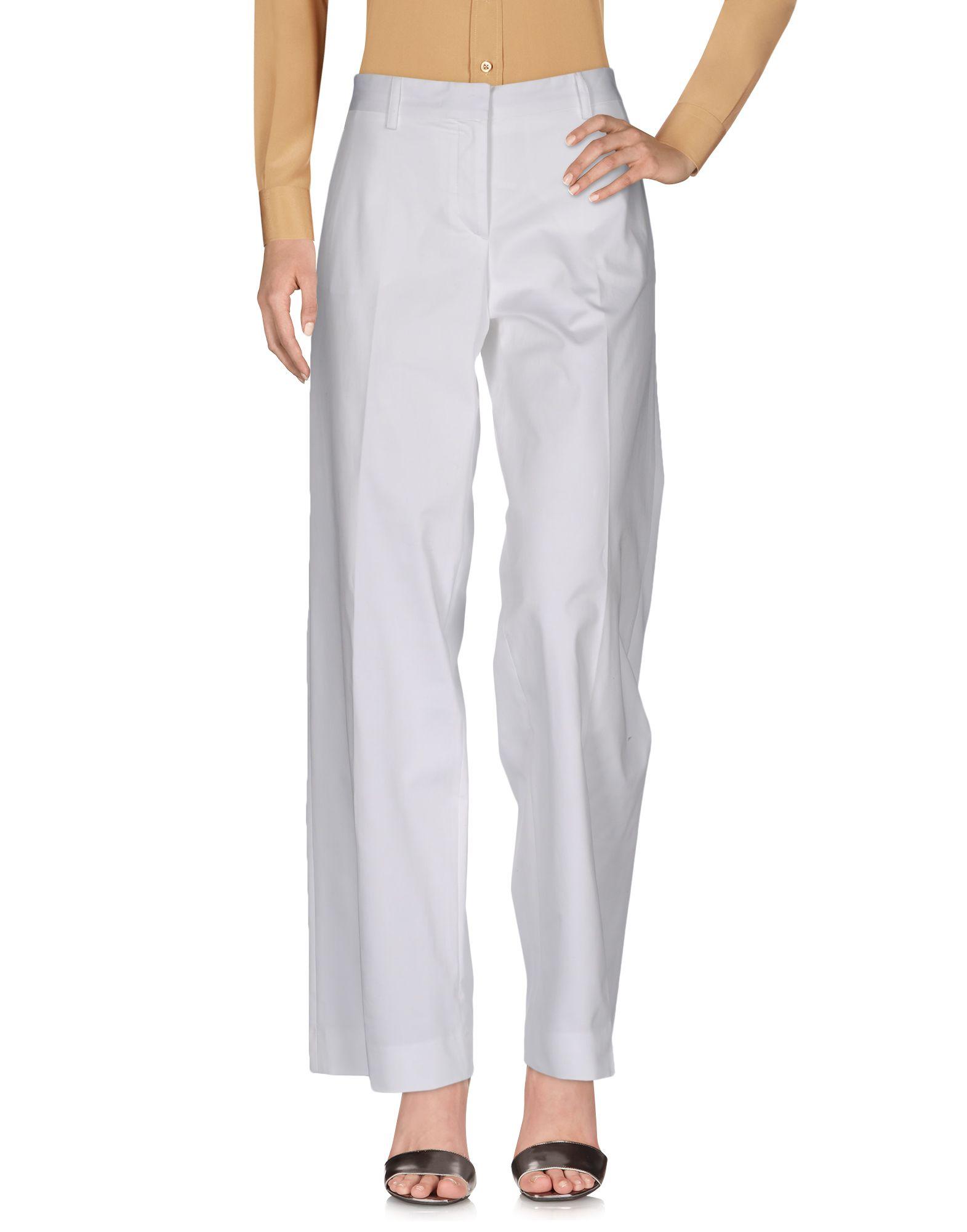 lyst gant casual trouser in white lyst gant casual trouser in white