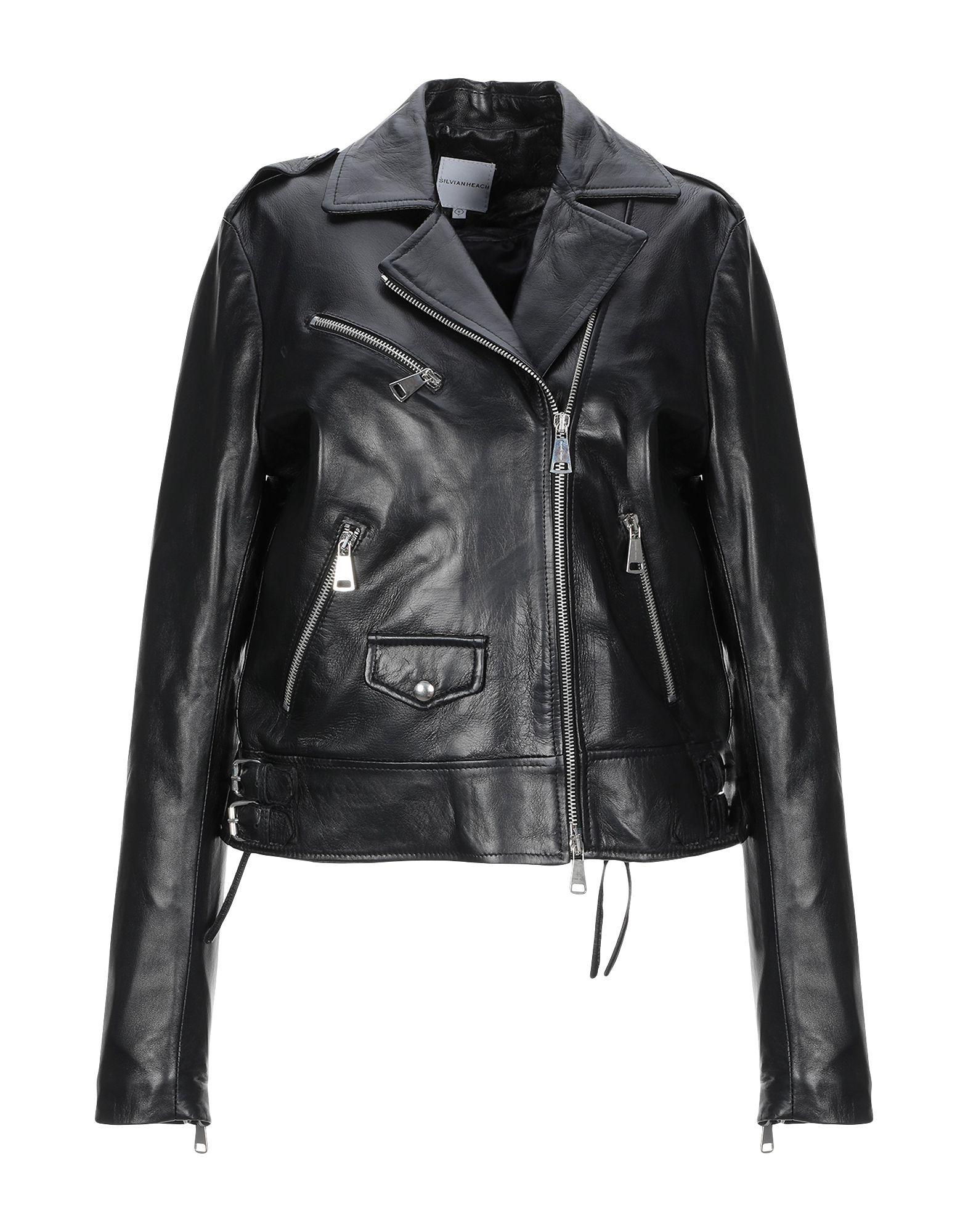 Silvian Heach Leather Jacket in Black - Lyst