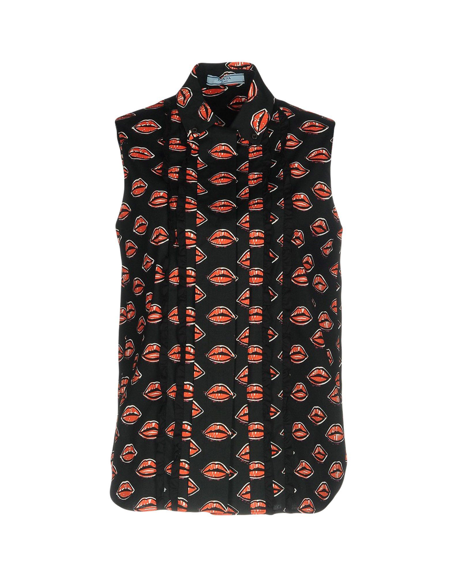 prada t shirt black and red
