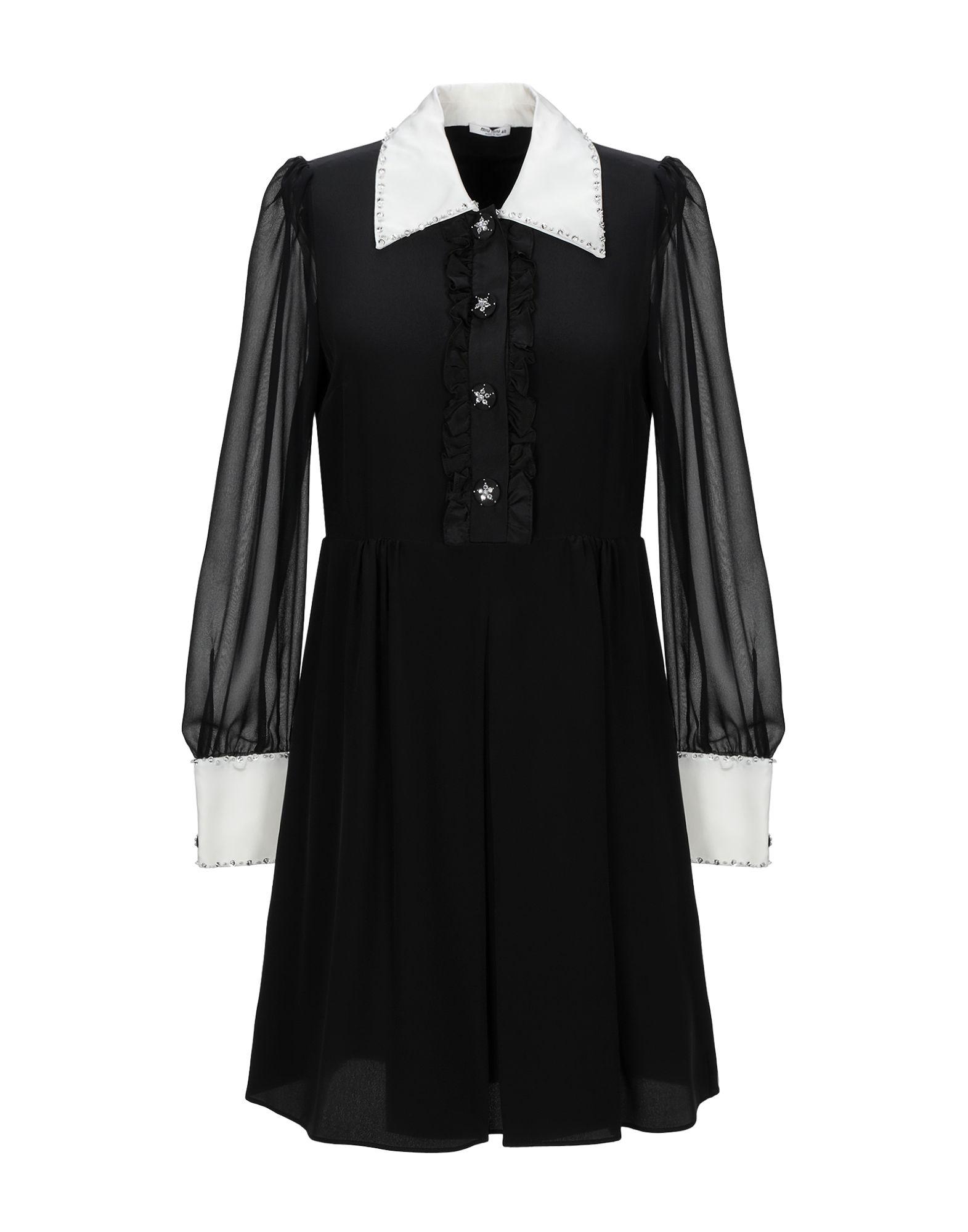 Miu Miu Short Dress in Black - Lyst