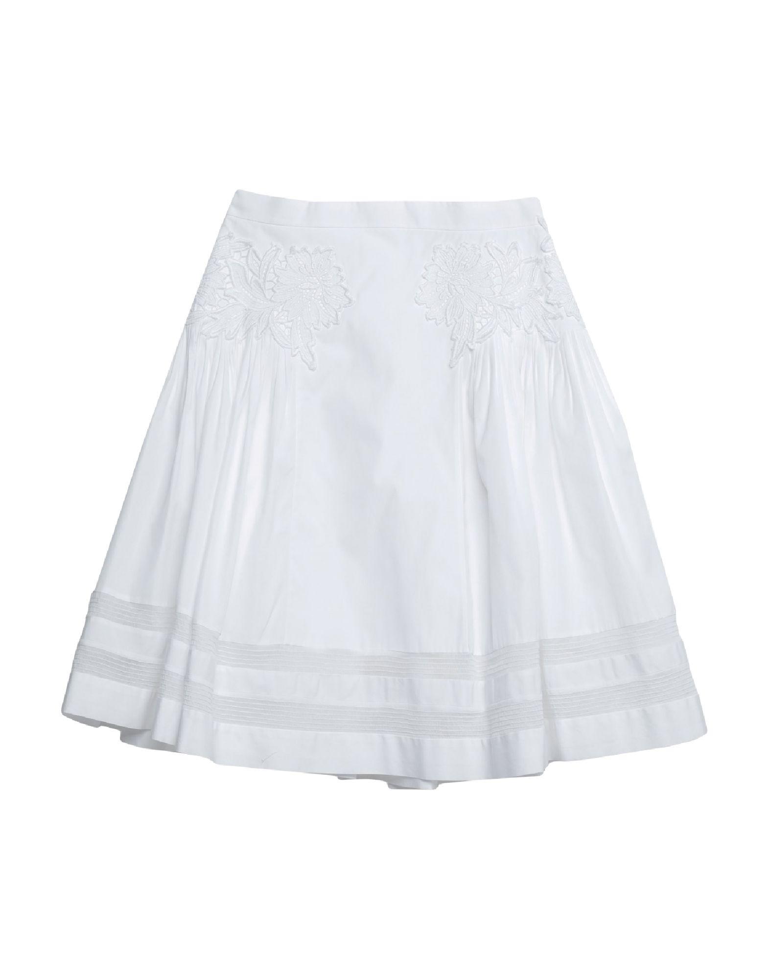 Ermanno Scervino Cotton Knee Length Skirt in White - Lyst