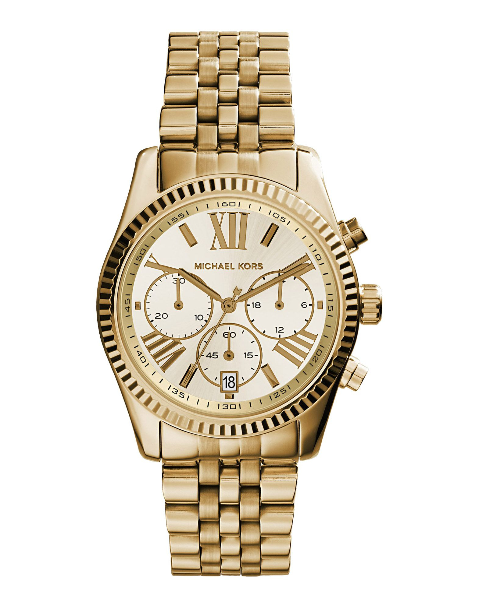 Lyst Michael Kors Lexington GoldPlated Chronograph Watch MK5556 in