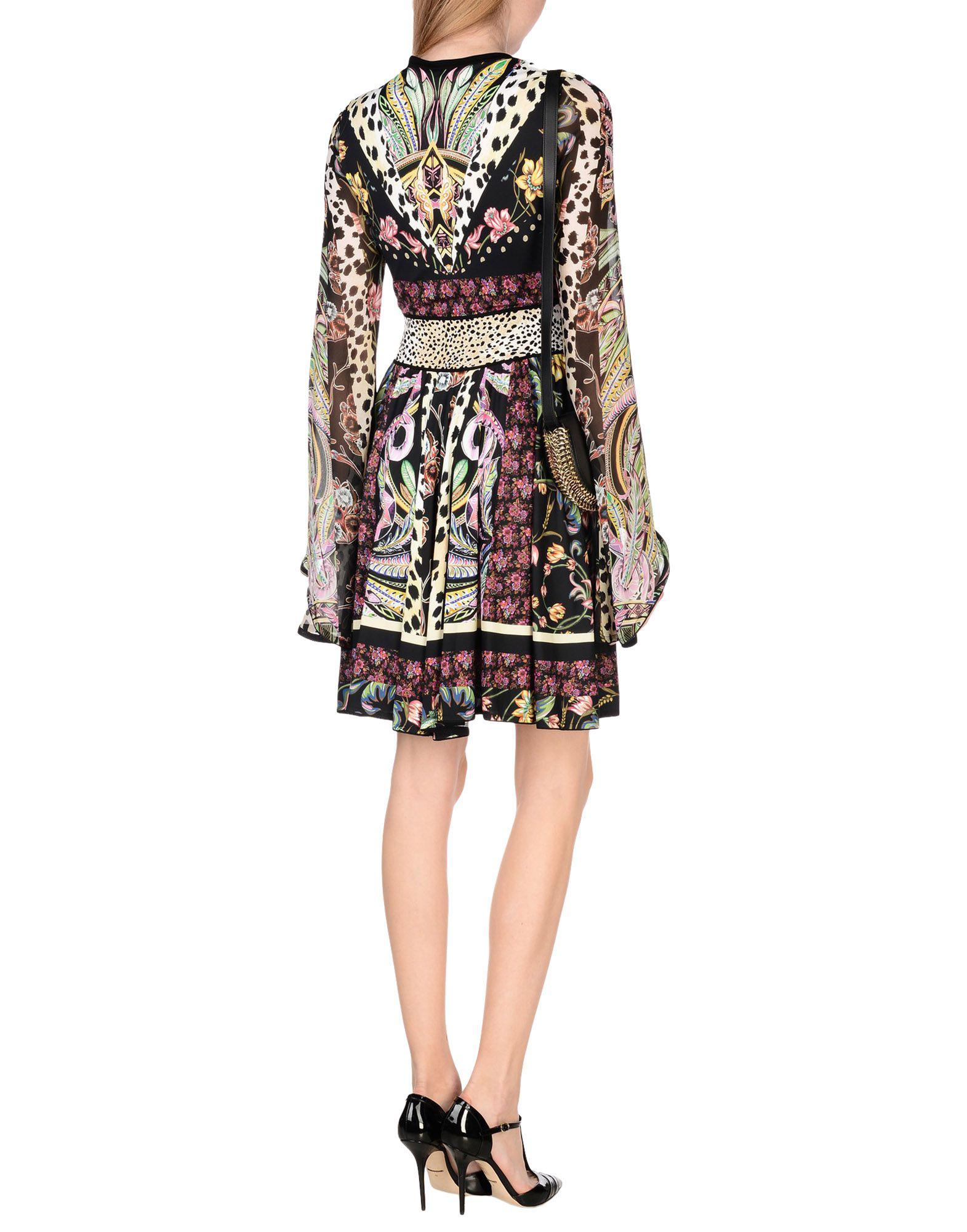 Lyst Roberto Cavalli Short Dress In Black