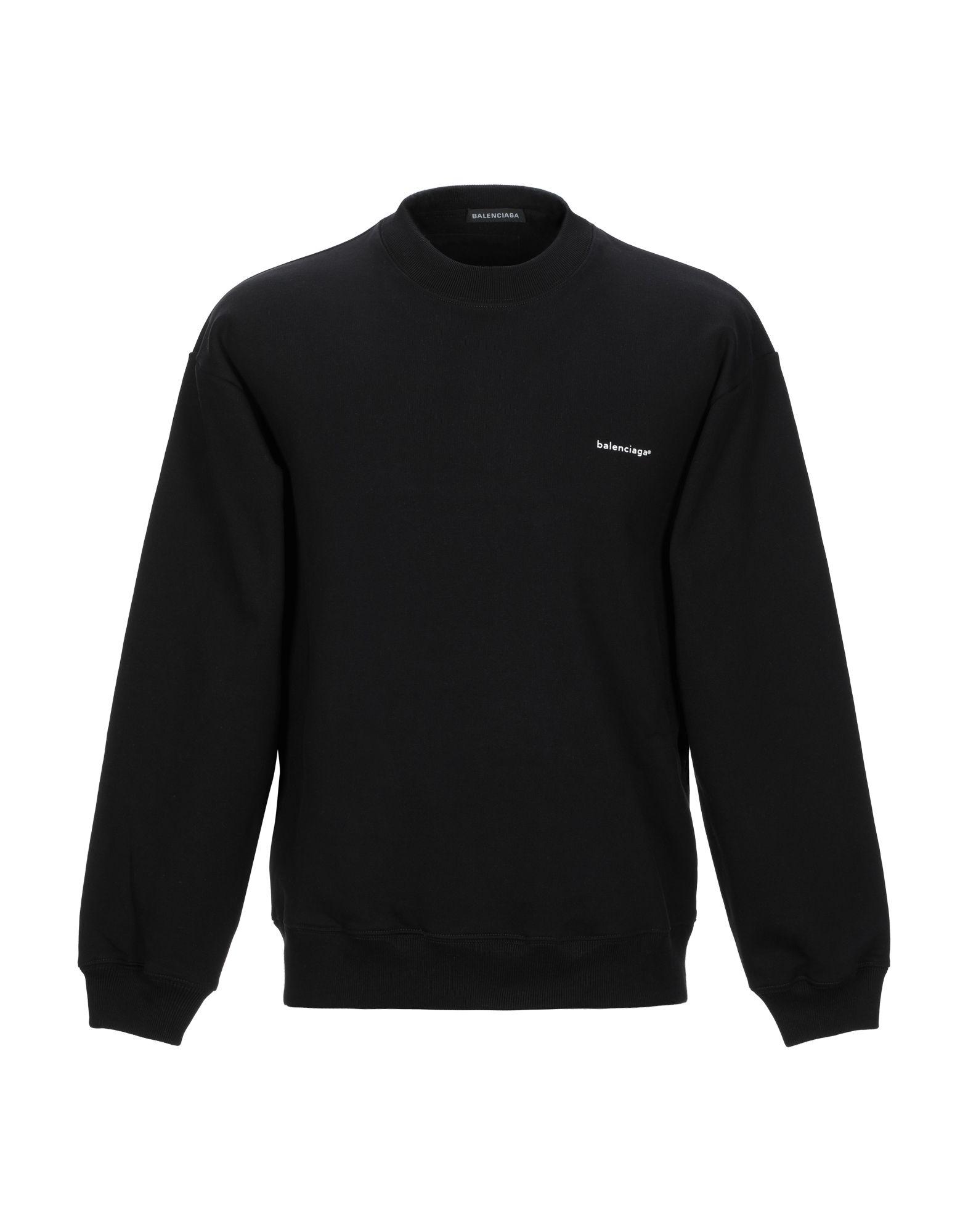 Balenciaga Cotton Sweatshirt in Black for Men - Lyst
