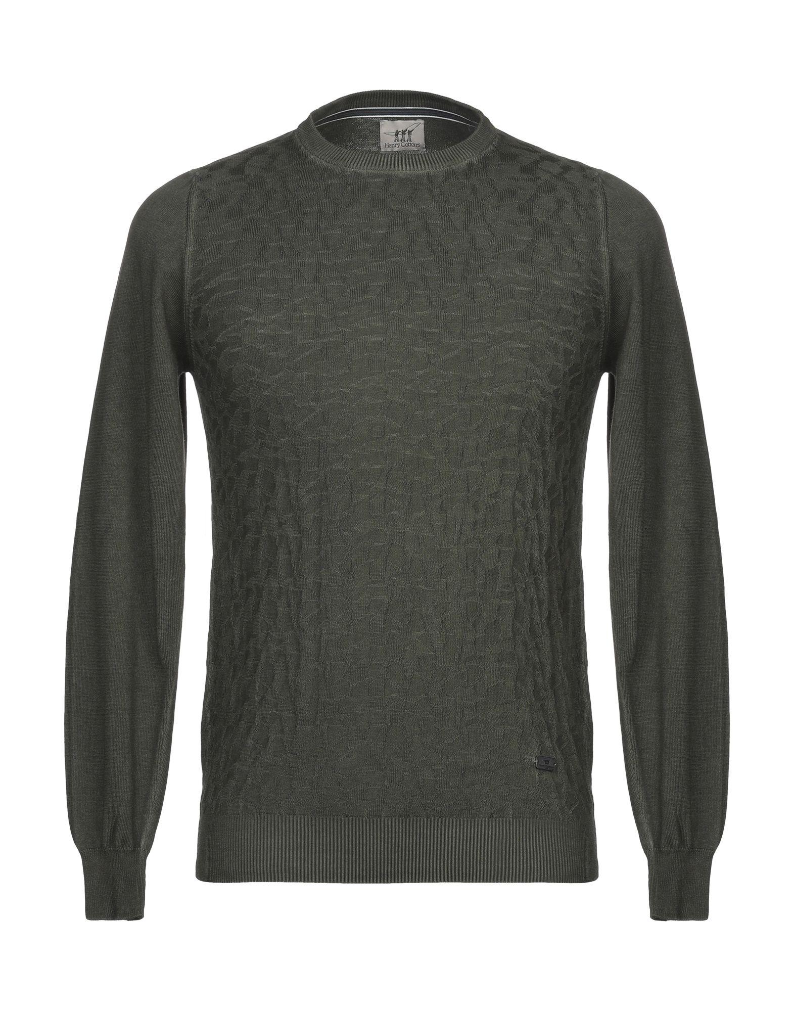 Henry Cotton's Cotton Sweater in Military Green (Green) for Men Lyst