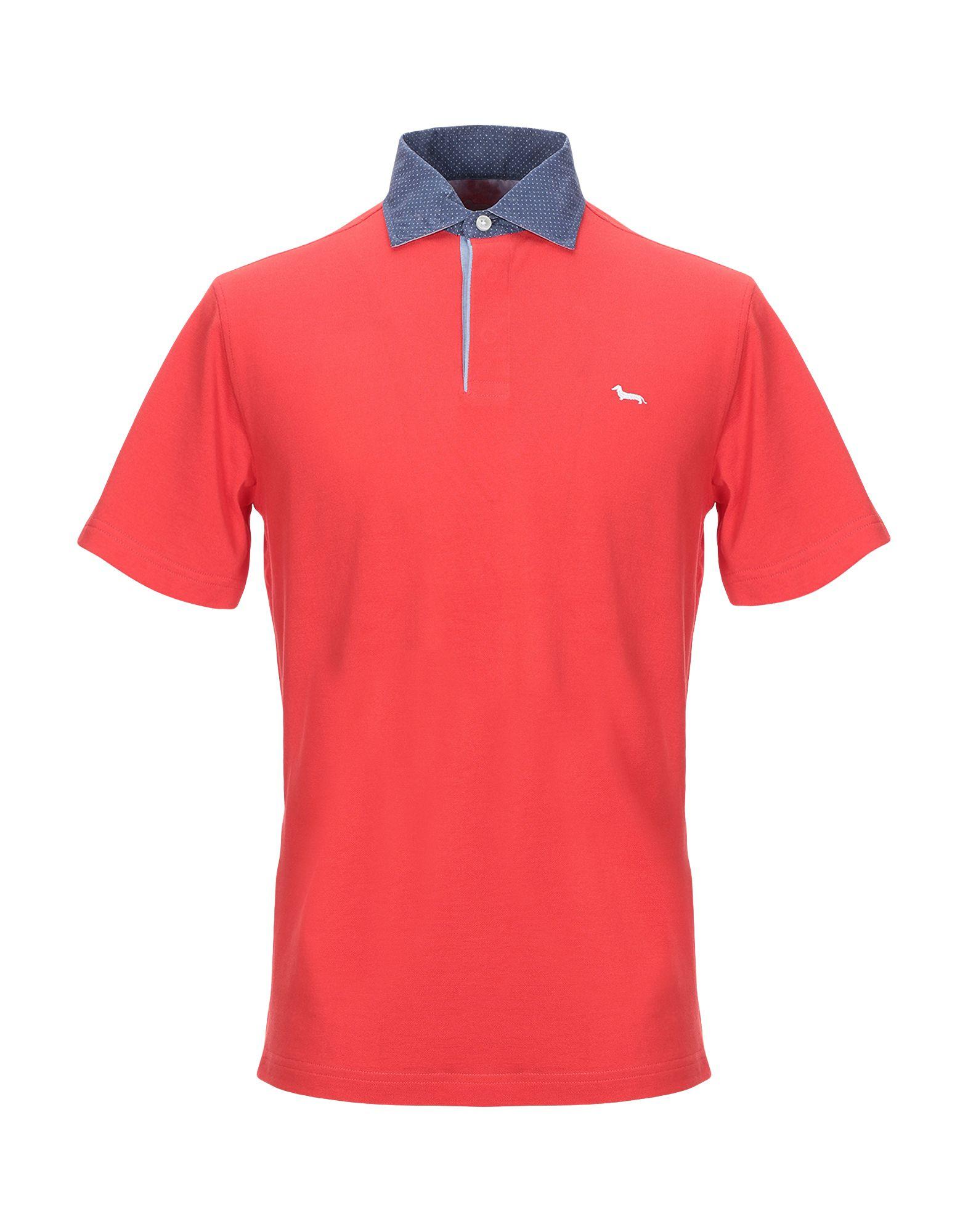 Harmont & Blaine Cotton Polo Shirt in Red for Men - Lyst