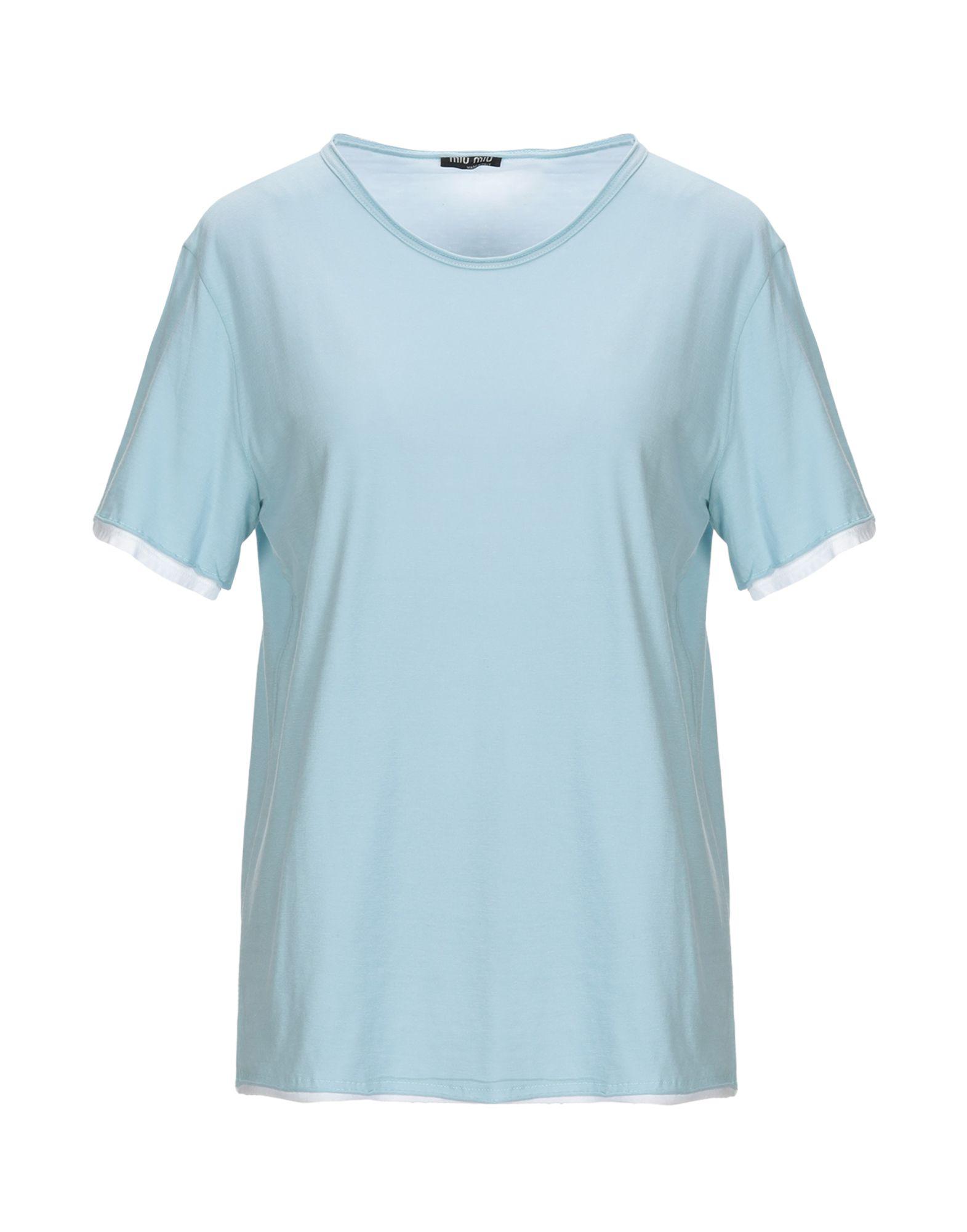 Miu Miu T-shirt in Blue - Lyst