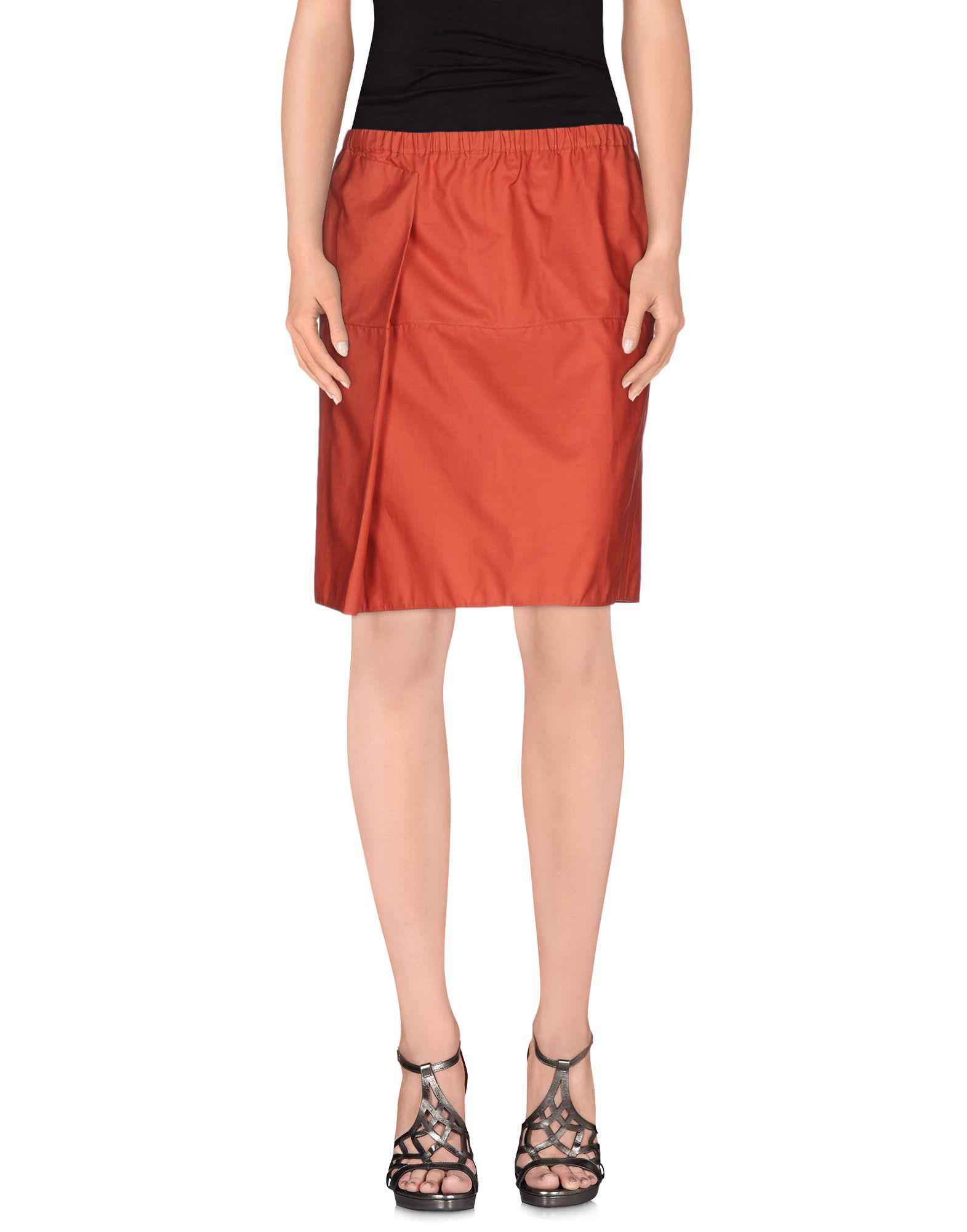 Lyst - Marni Knee Length Skirt in Brown