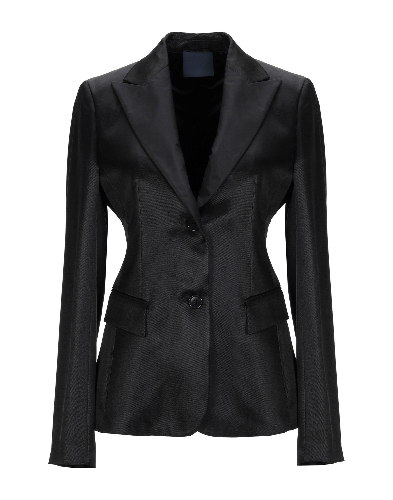 Aspesi Satin Blazer in Black - Lyst