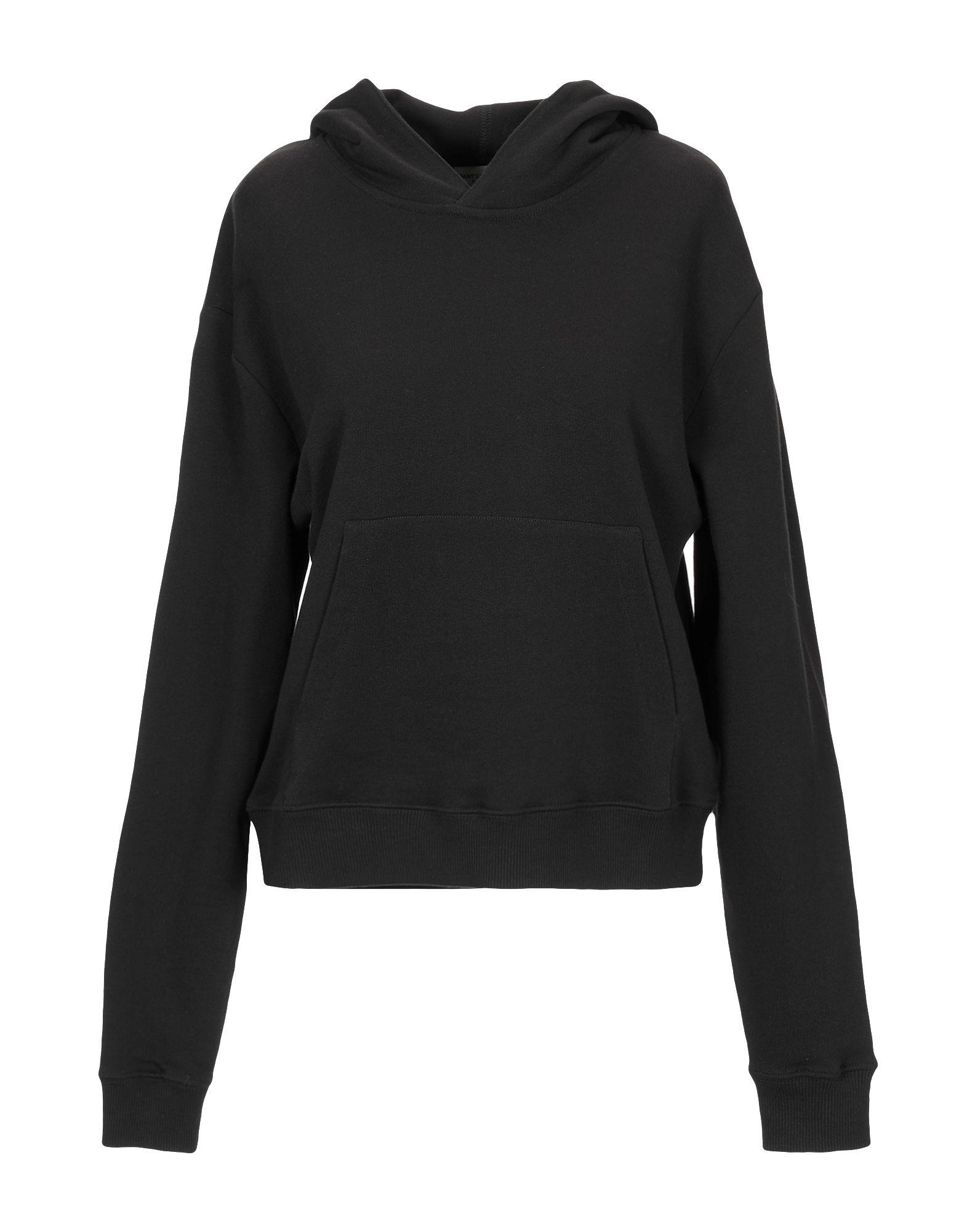 Saint Laurent Cotton Sweatshirt in Black - Lyst