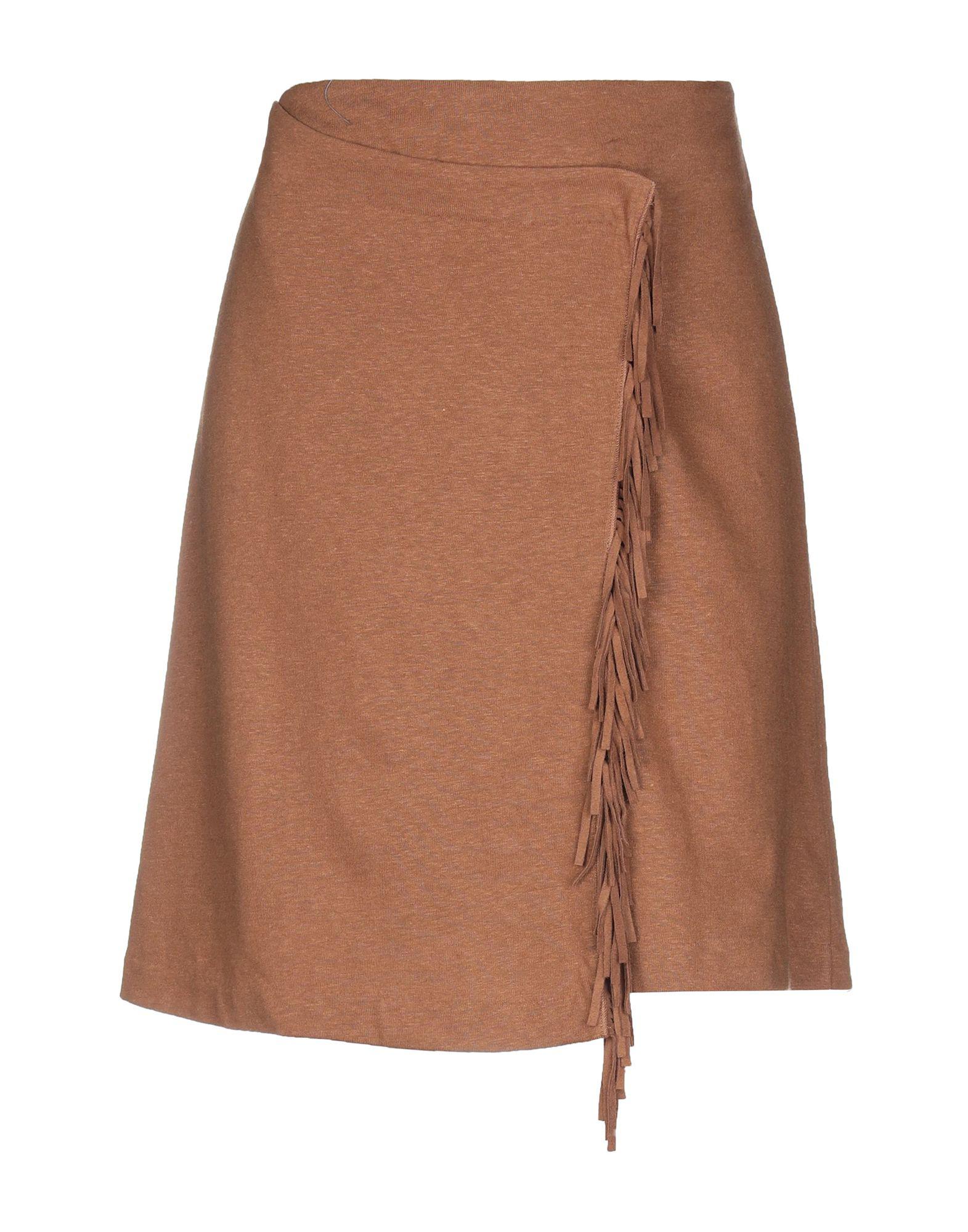Majestic Filatures Knee Length Skirt in Brown - Lyst