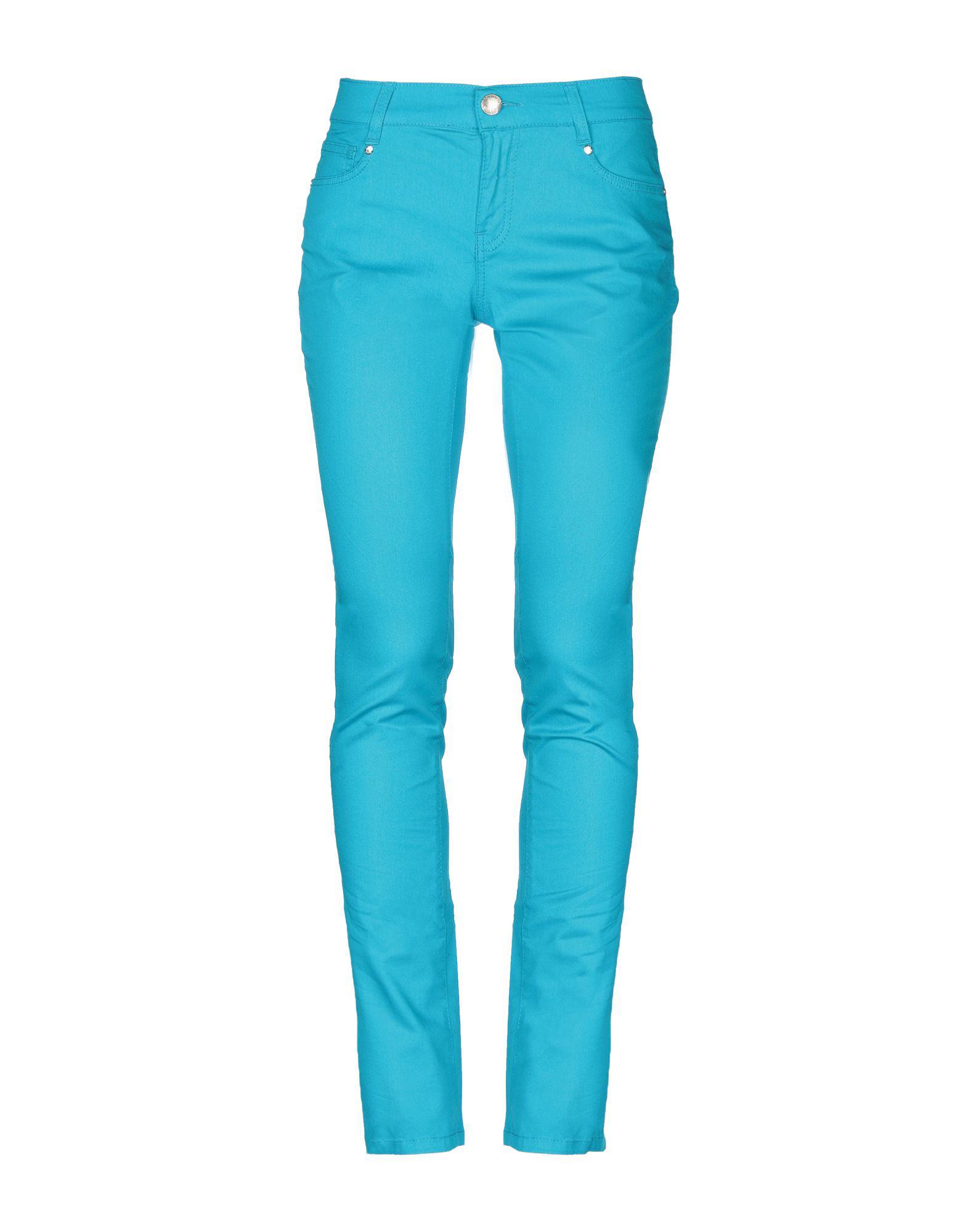 Versace Jeans Cotton Casual Trouser in Turquoise (Blue) - Lyst