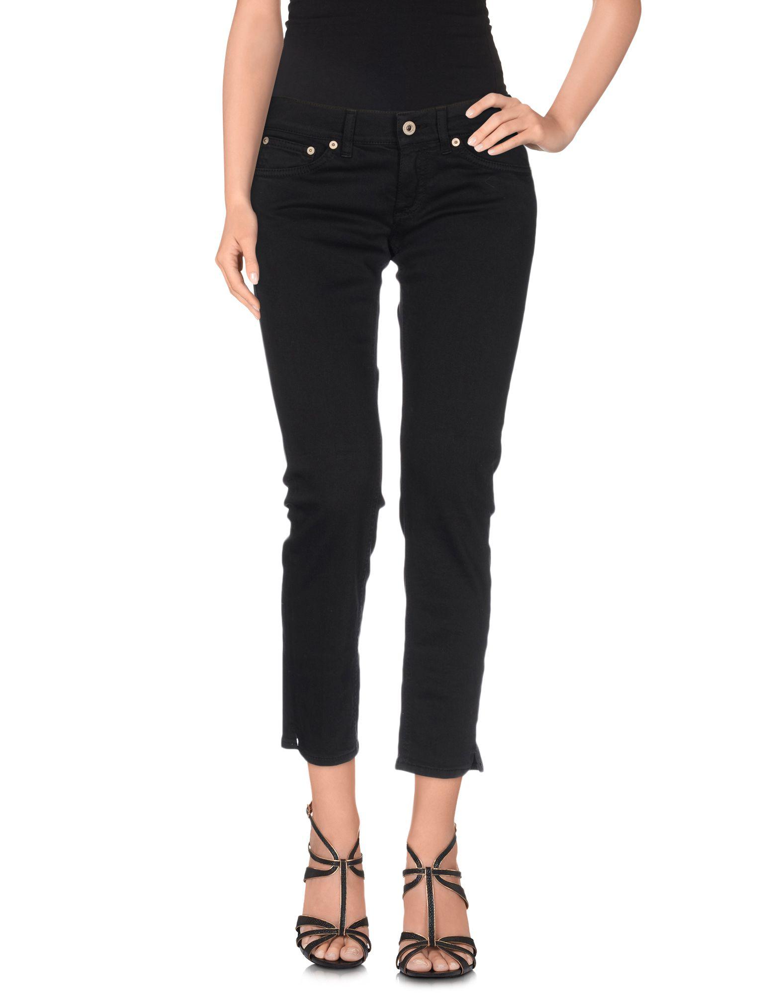 black denim capris