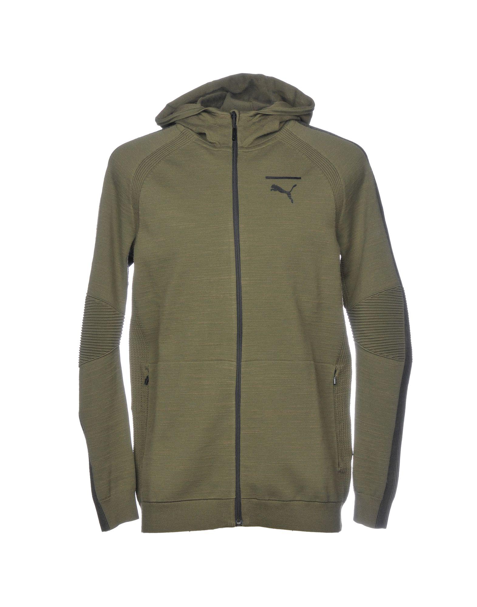 olive green puma sweatshirt