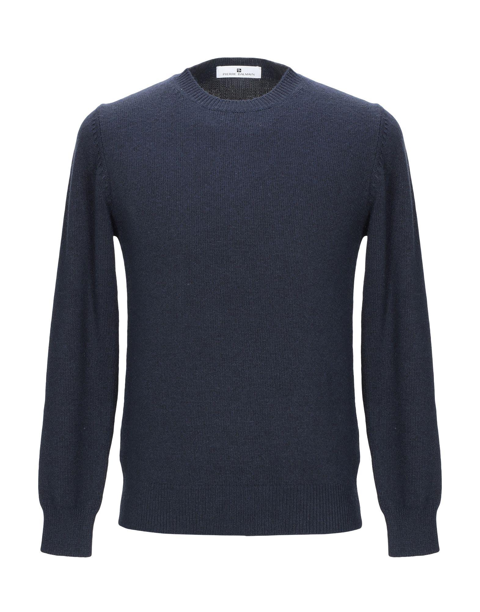 Balmain Wool Sweater in Dark Blue (Blue) for Men - Lyst
