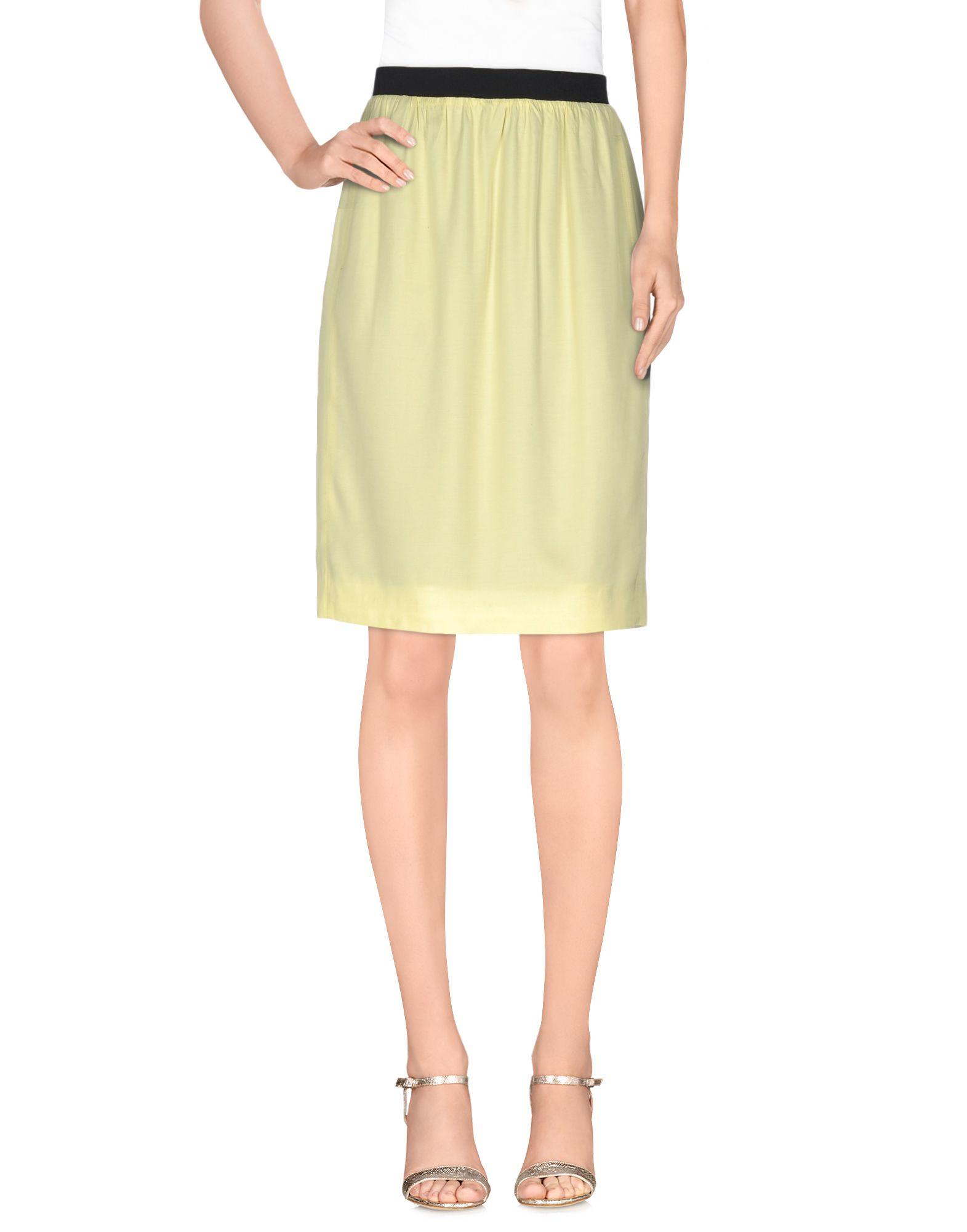 Golden Goose Deluxe Brand Knee Length Skirt in Yellow - Lyst
