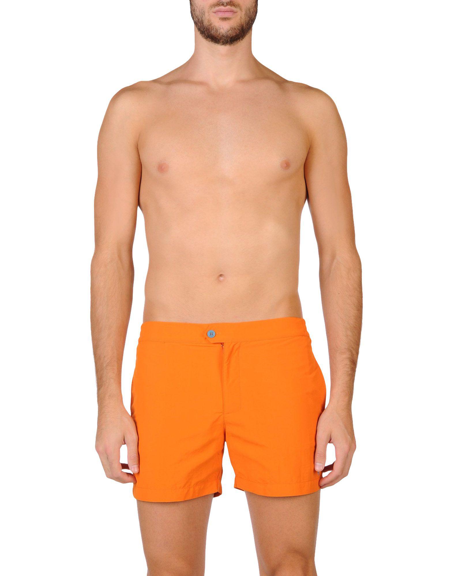 Coast Society Synthetic Swim Trunks in Orange for Men Lyst
