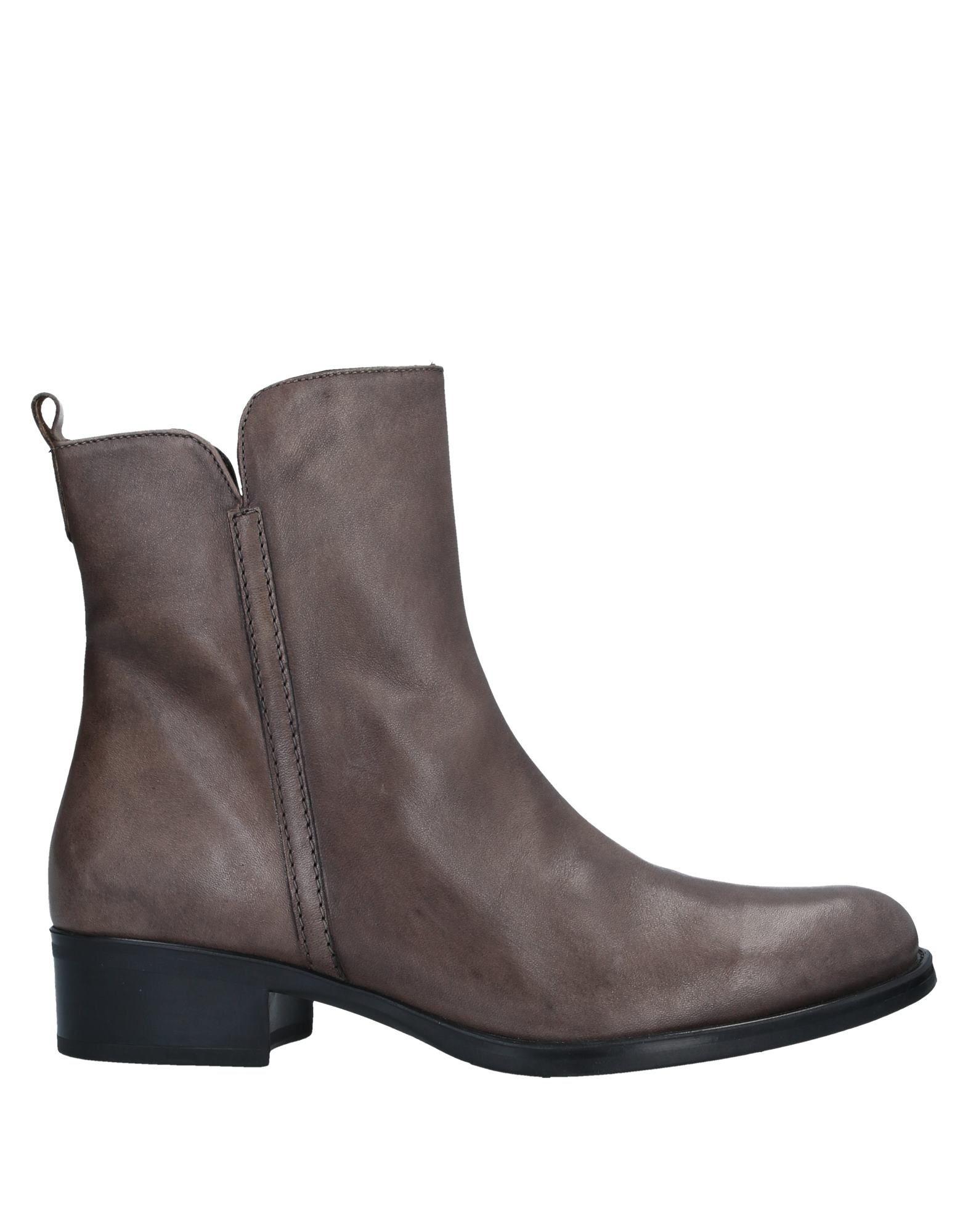 Primadonna Leather Ankle Boots in Lead (Brown) - Lyst