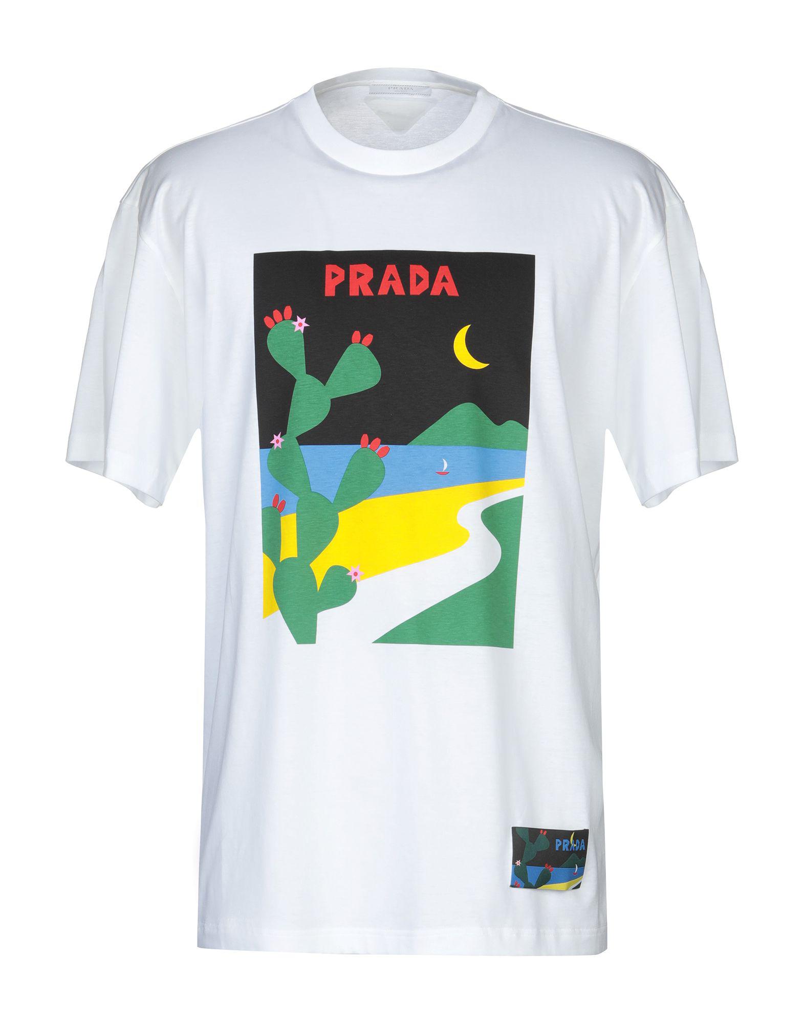 Prada T-shirt in White for Men - Lyst