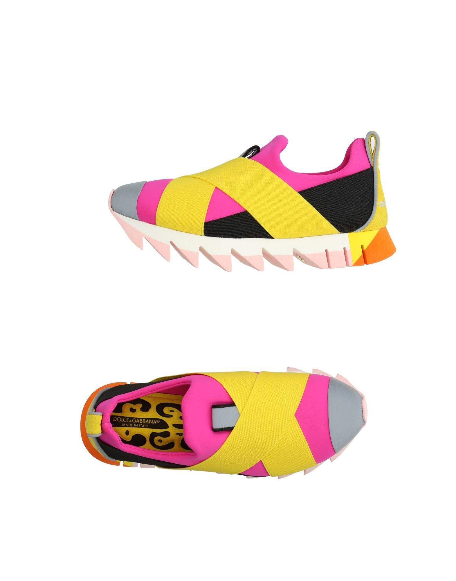 dolce and gabbana yellow and black sneakers