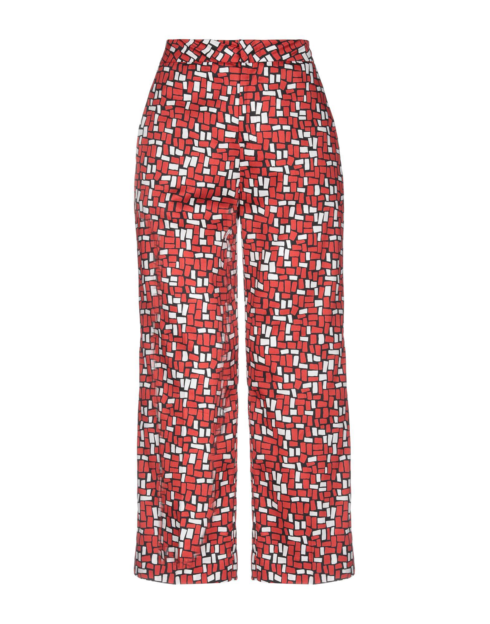 red casual pants