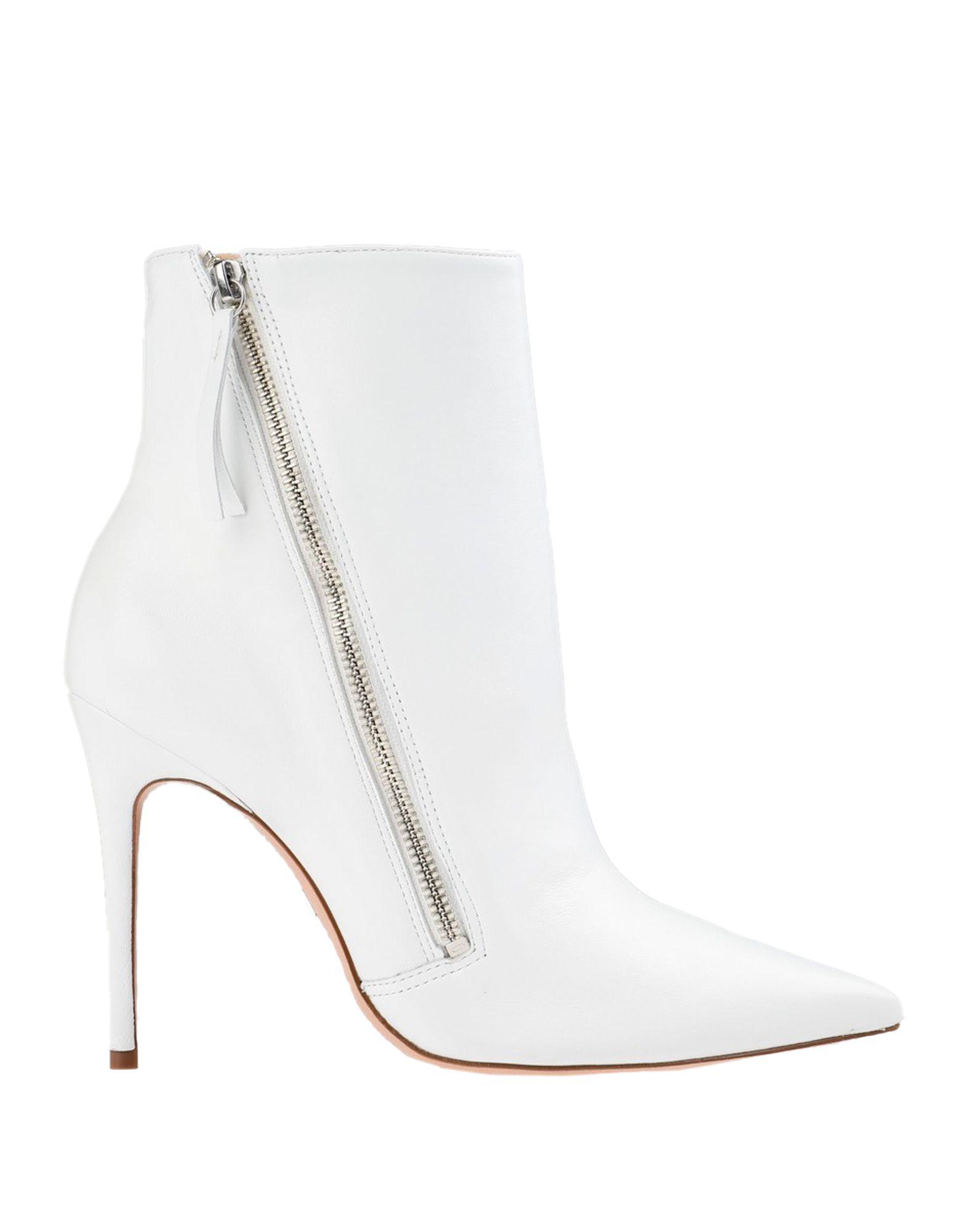Schutz Leather Ankle Boots in White - Lyst