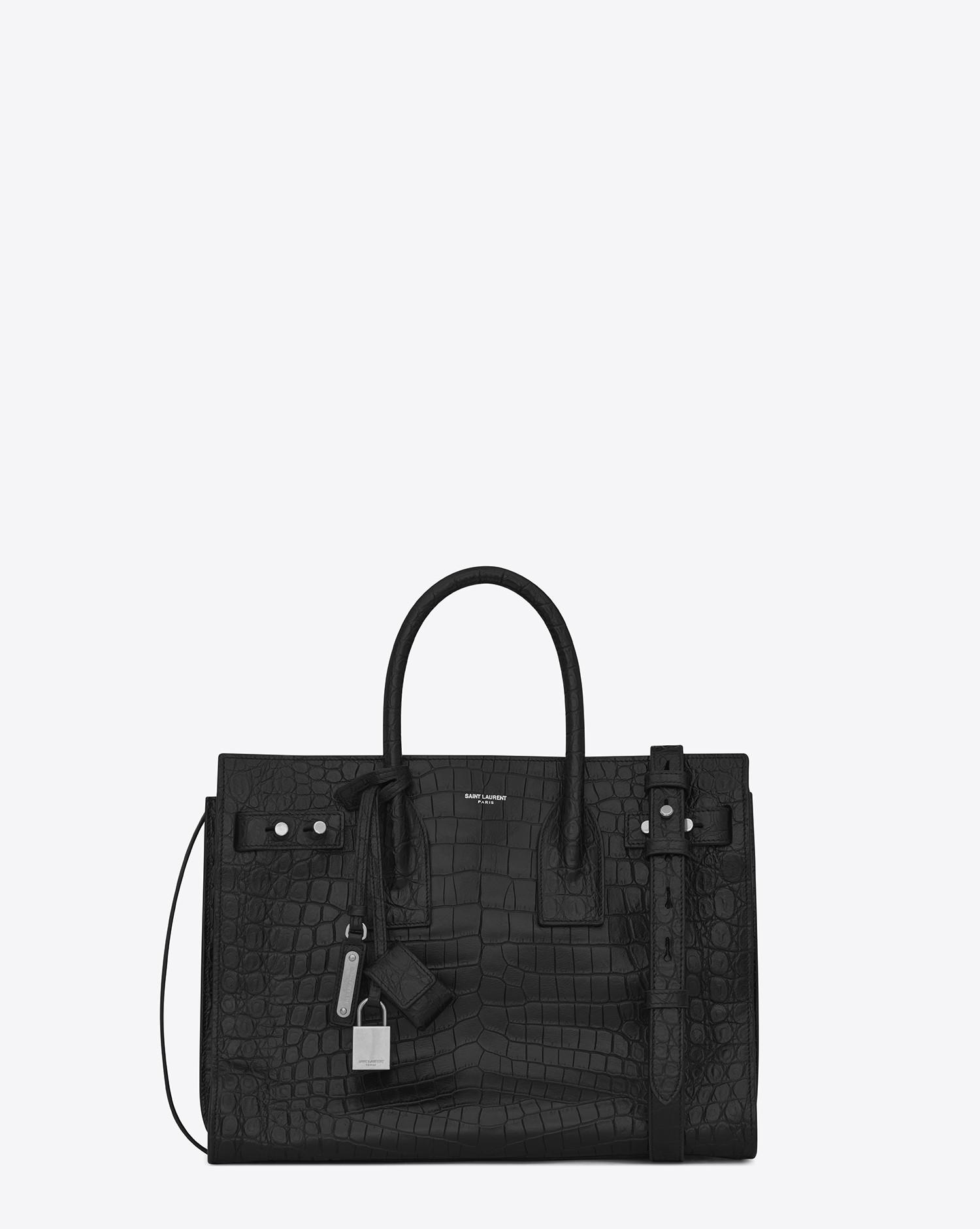 saint laurent sac de jour croc embossed