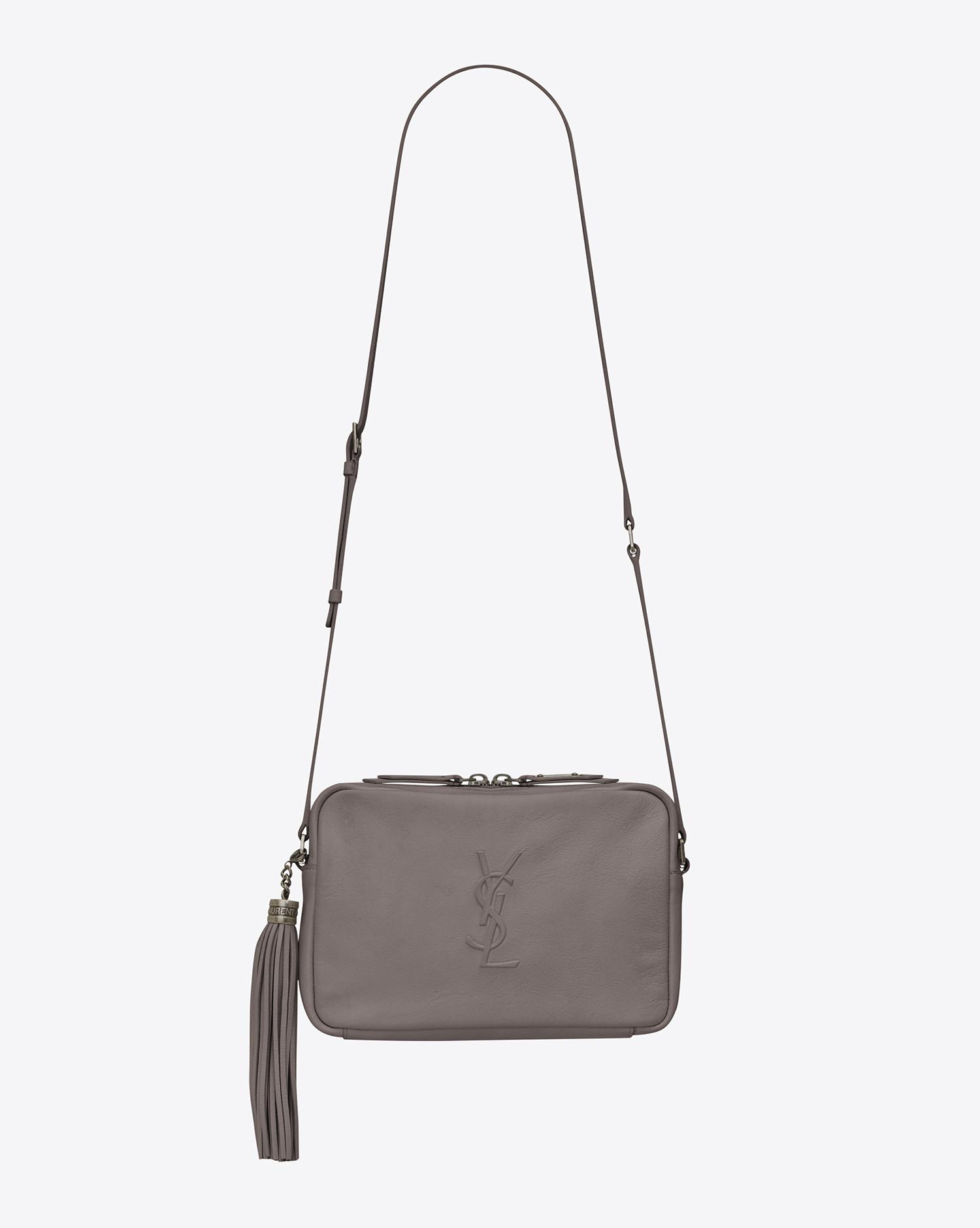 Saint laurent Small Monogram Lou Camera Bag In Fog Leather Lyst