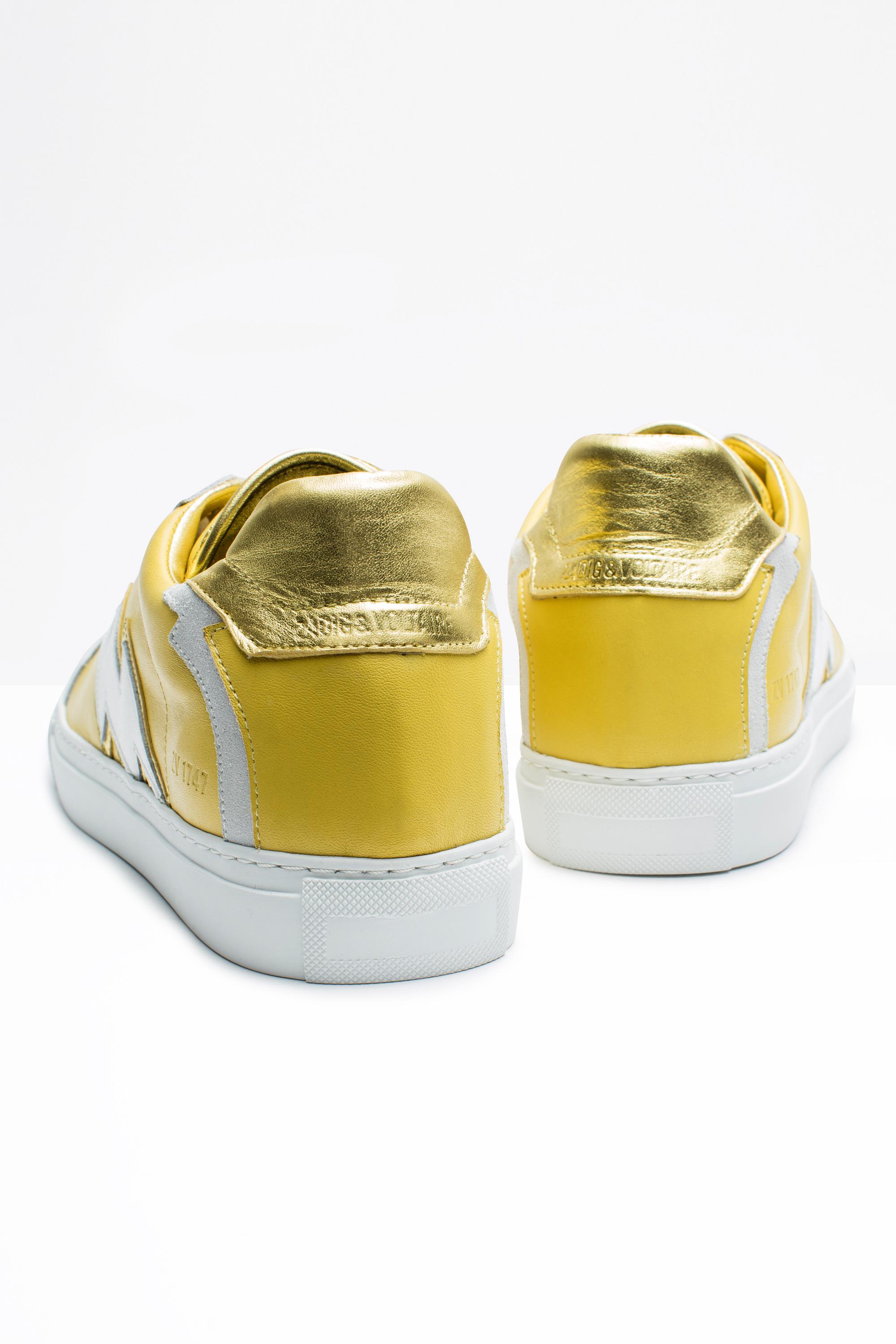 Lyst - Zadig & Voltaire Women's Zv1747 Flash Leather Sneakers in Yellow