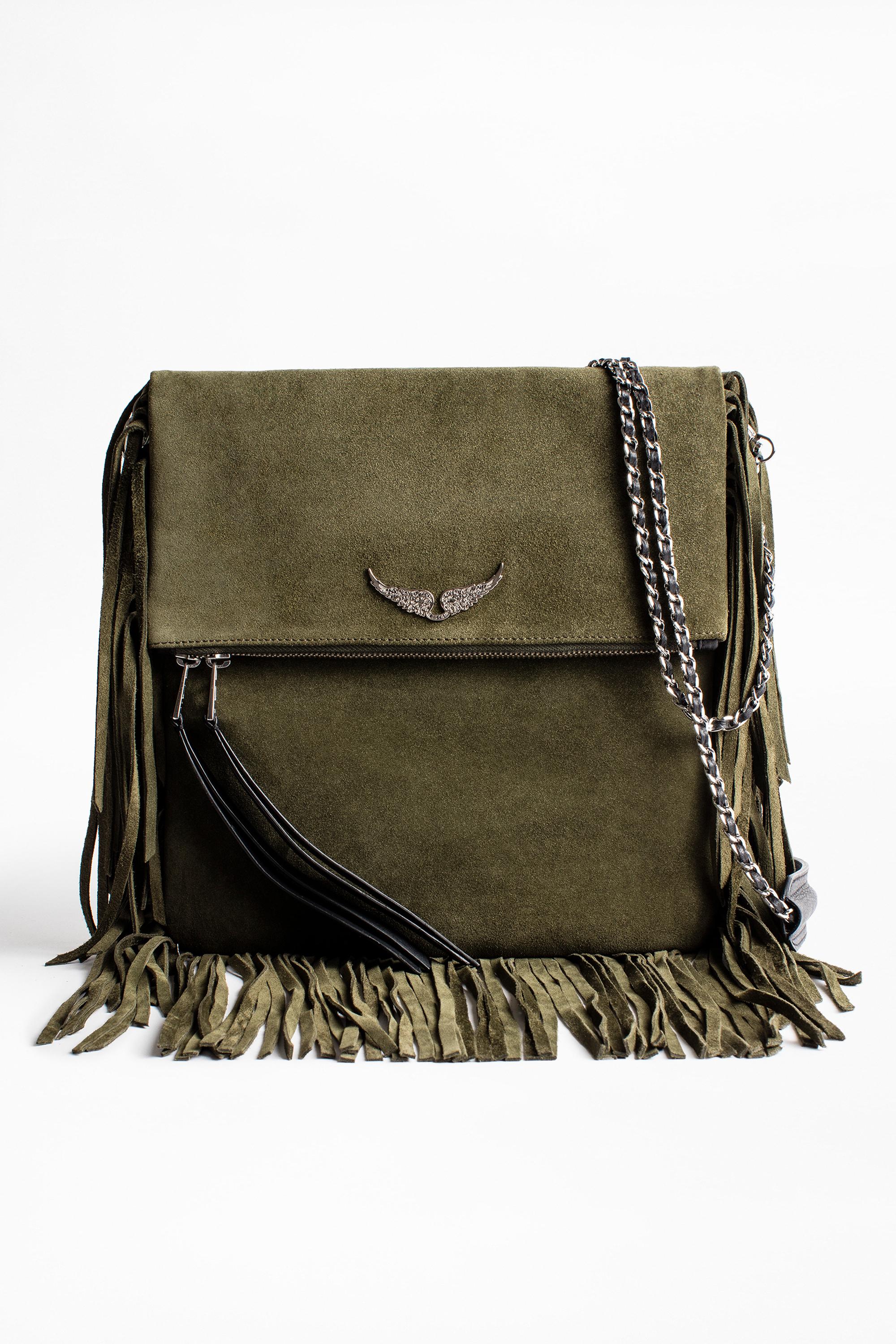 Zadig & Voltaire Rockson Fringes Clutch in Green - Lyst
