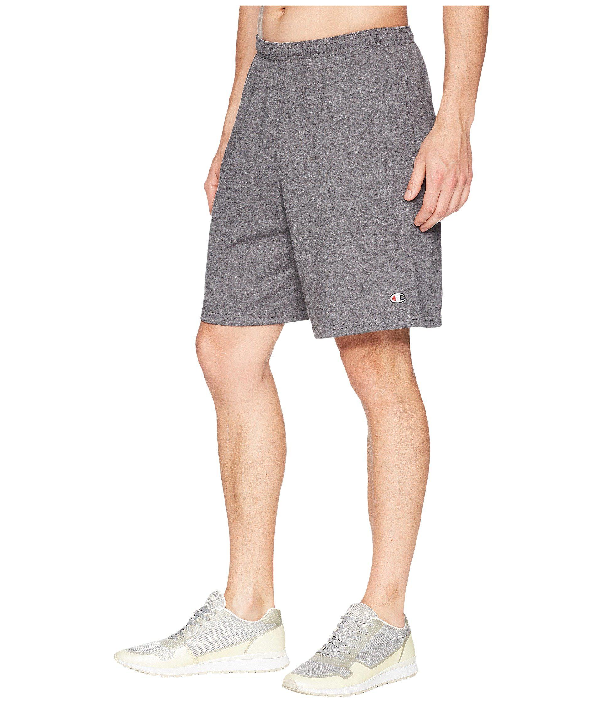 Champion Cotton Classic Jersey Shorts in Granite Heather ...