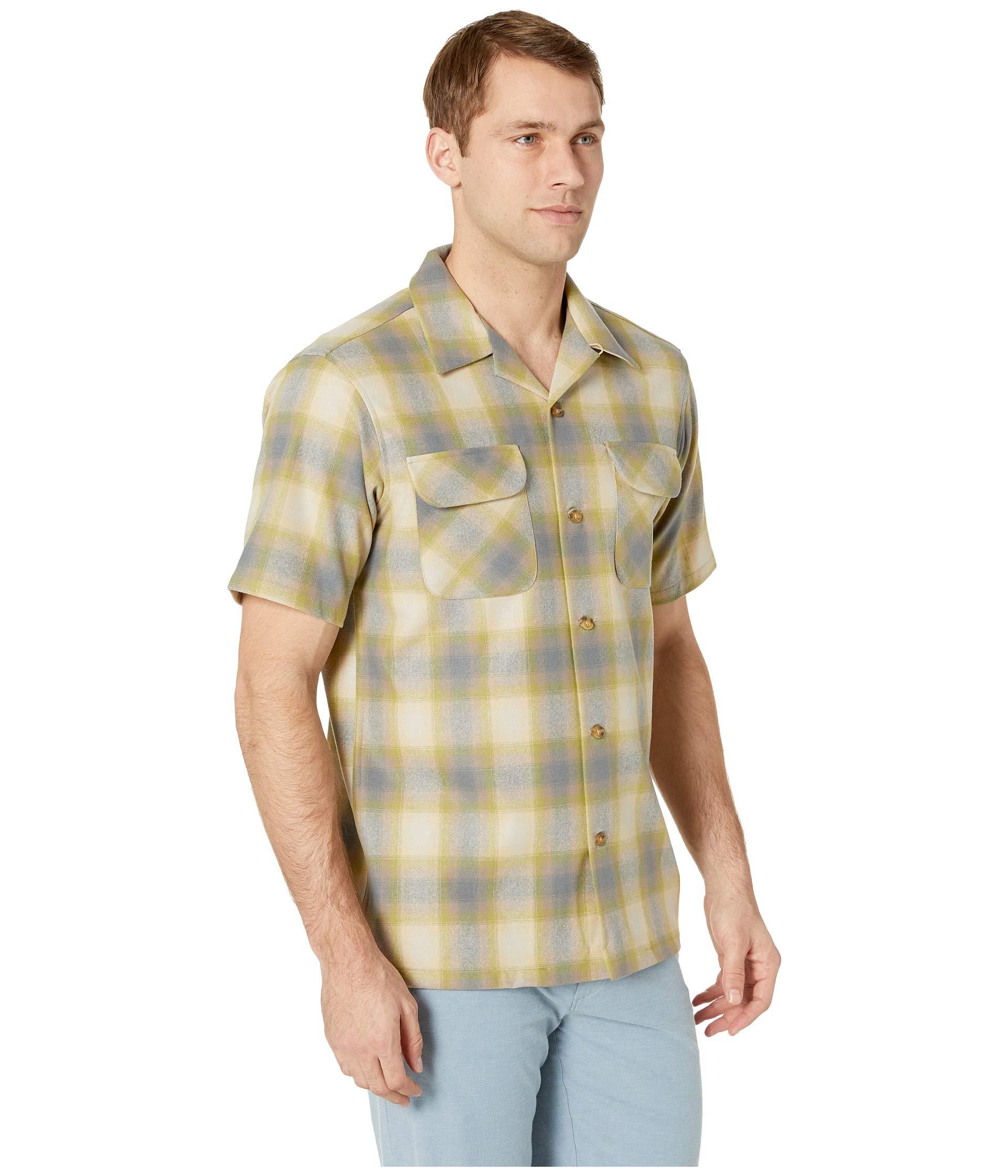 Lyst - Pendleton Short Sleeve Board Shirt (blue/grey Shadow Plaid) Men ...